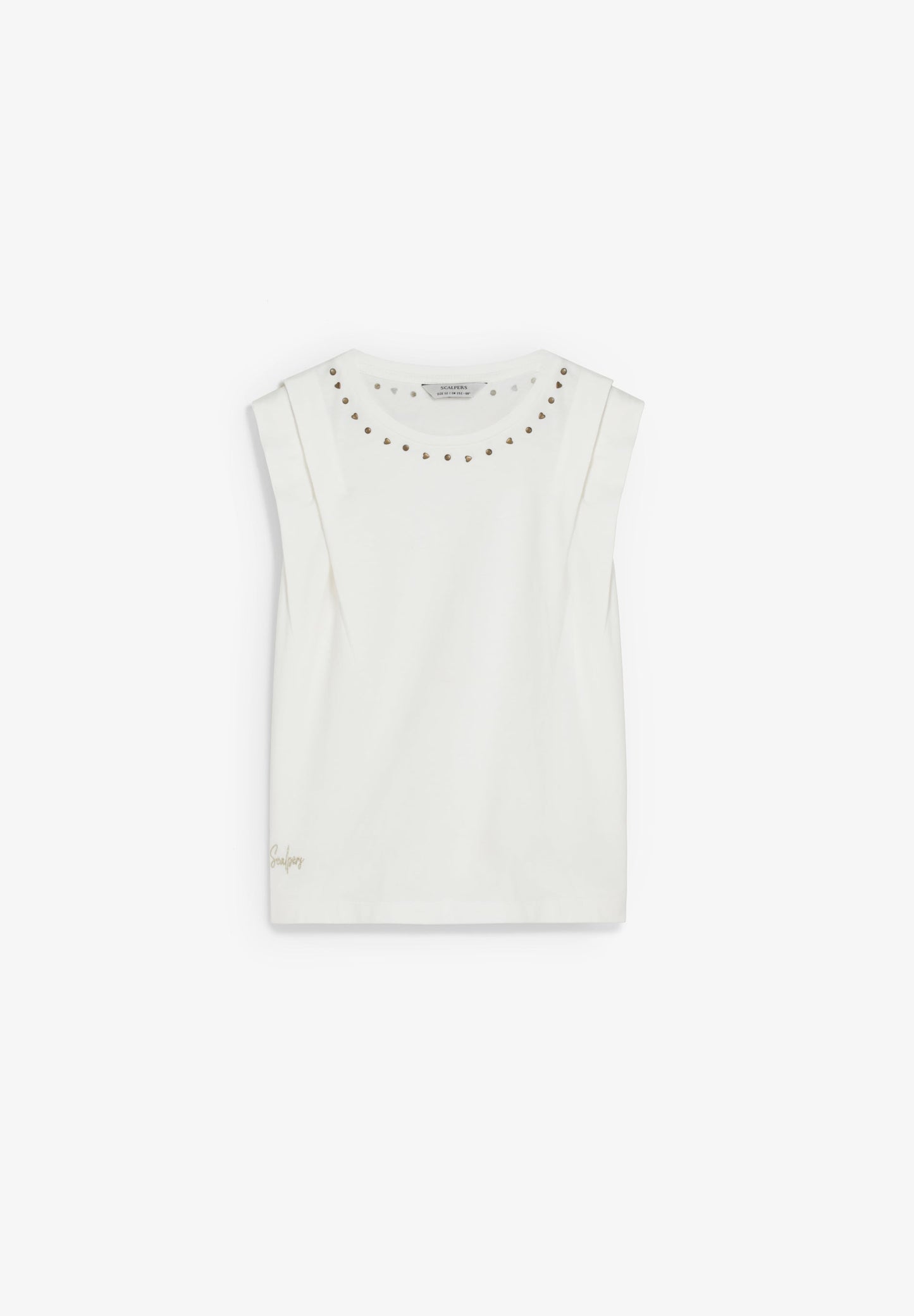 SLEEVELESS T-SHIRT WITH STUDS