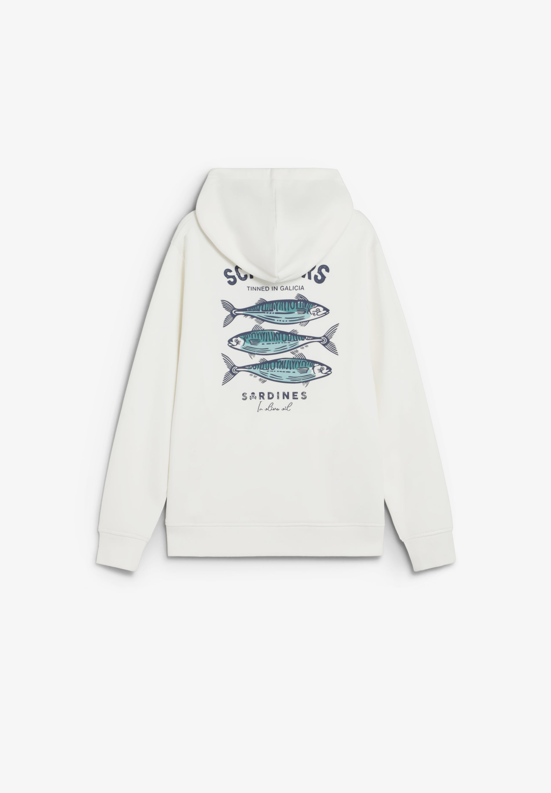 SUDADERA CON CAPUCHA ESTAMPADO SARDINAS - Scalpers