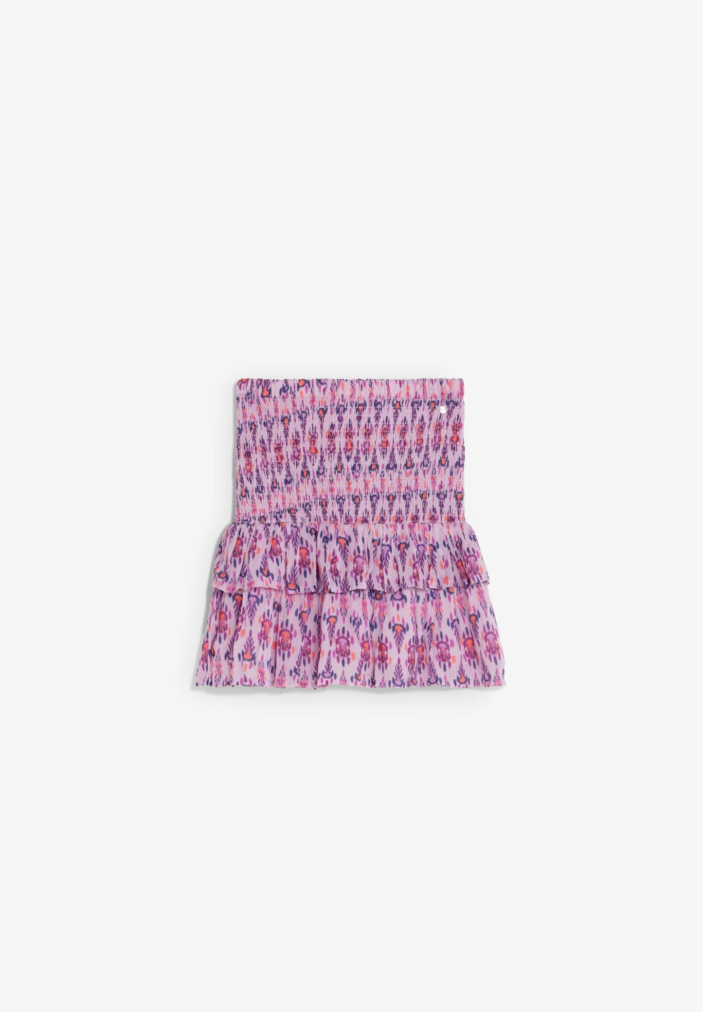 MULTICOLOUR SKIRT WITH SMOCKING