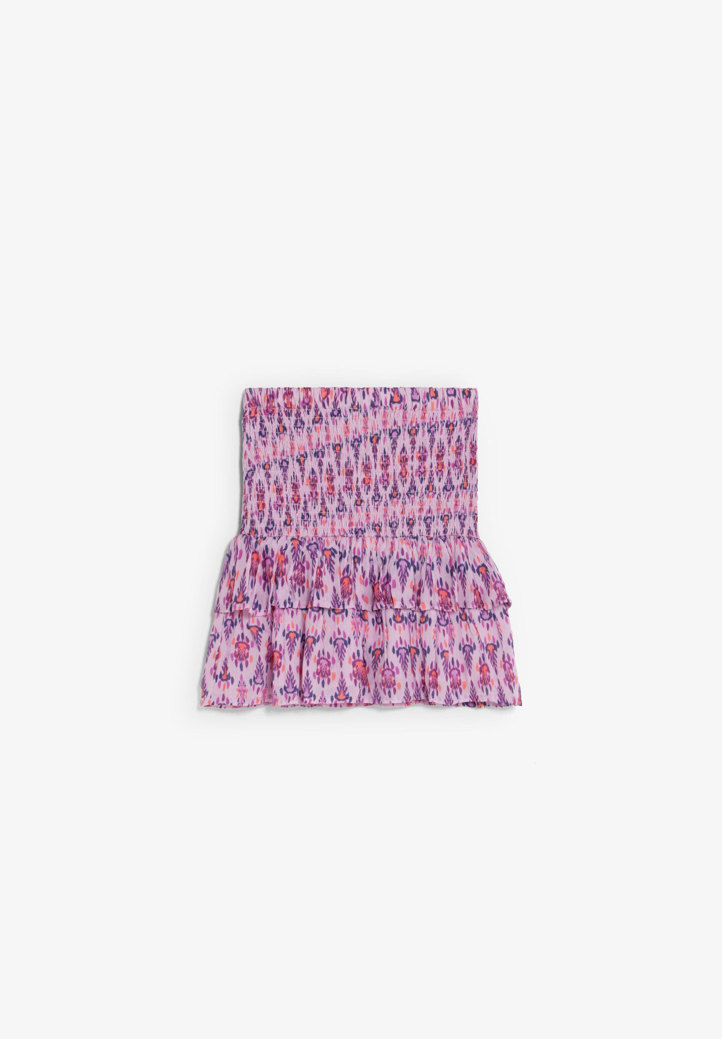 MULTICOLOUR SKIRT WITH SMOCKING