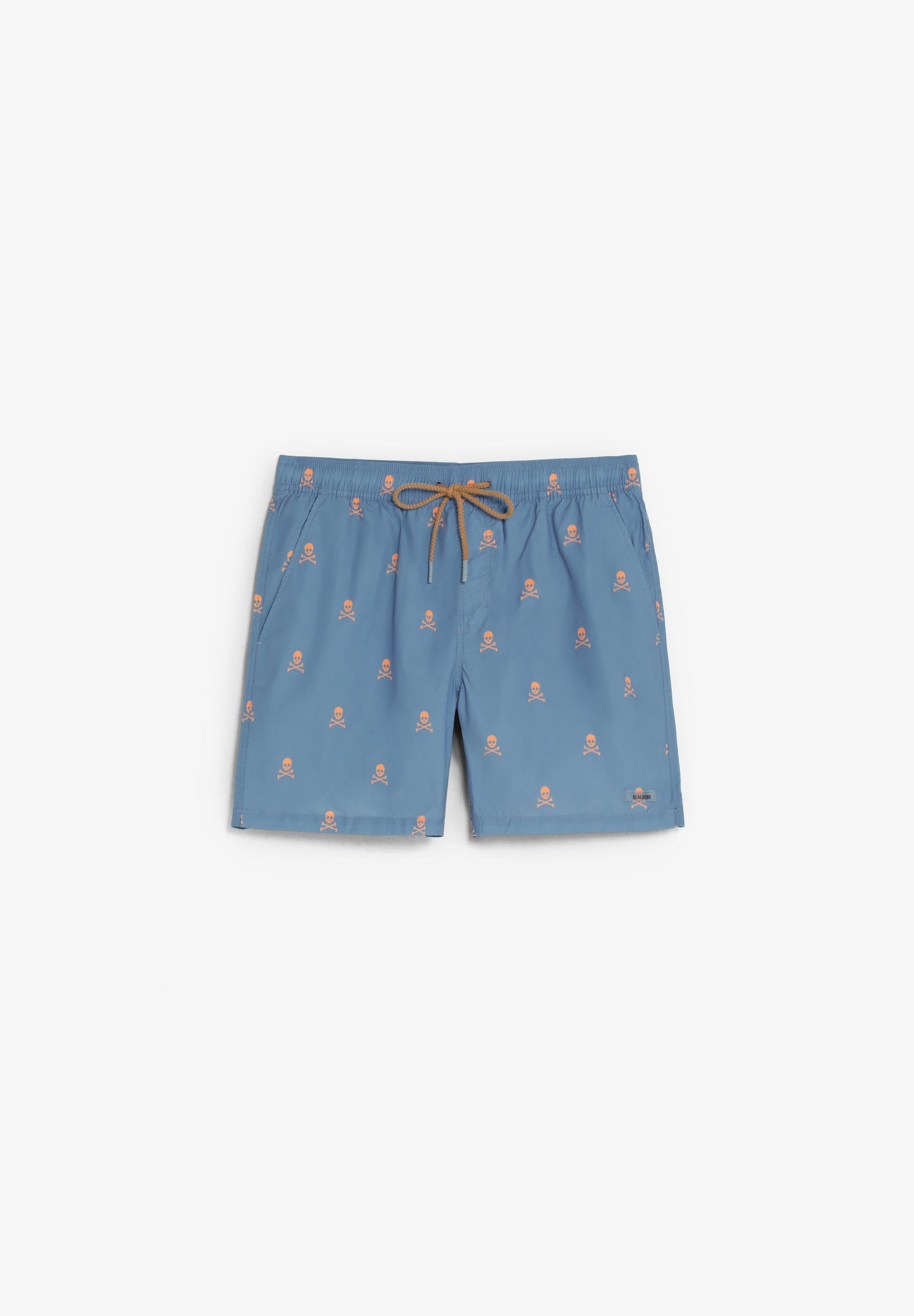 CONTRAST SKULL SWIMMING TRUNKS