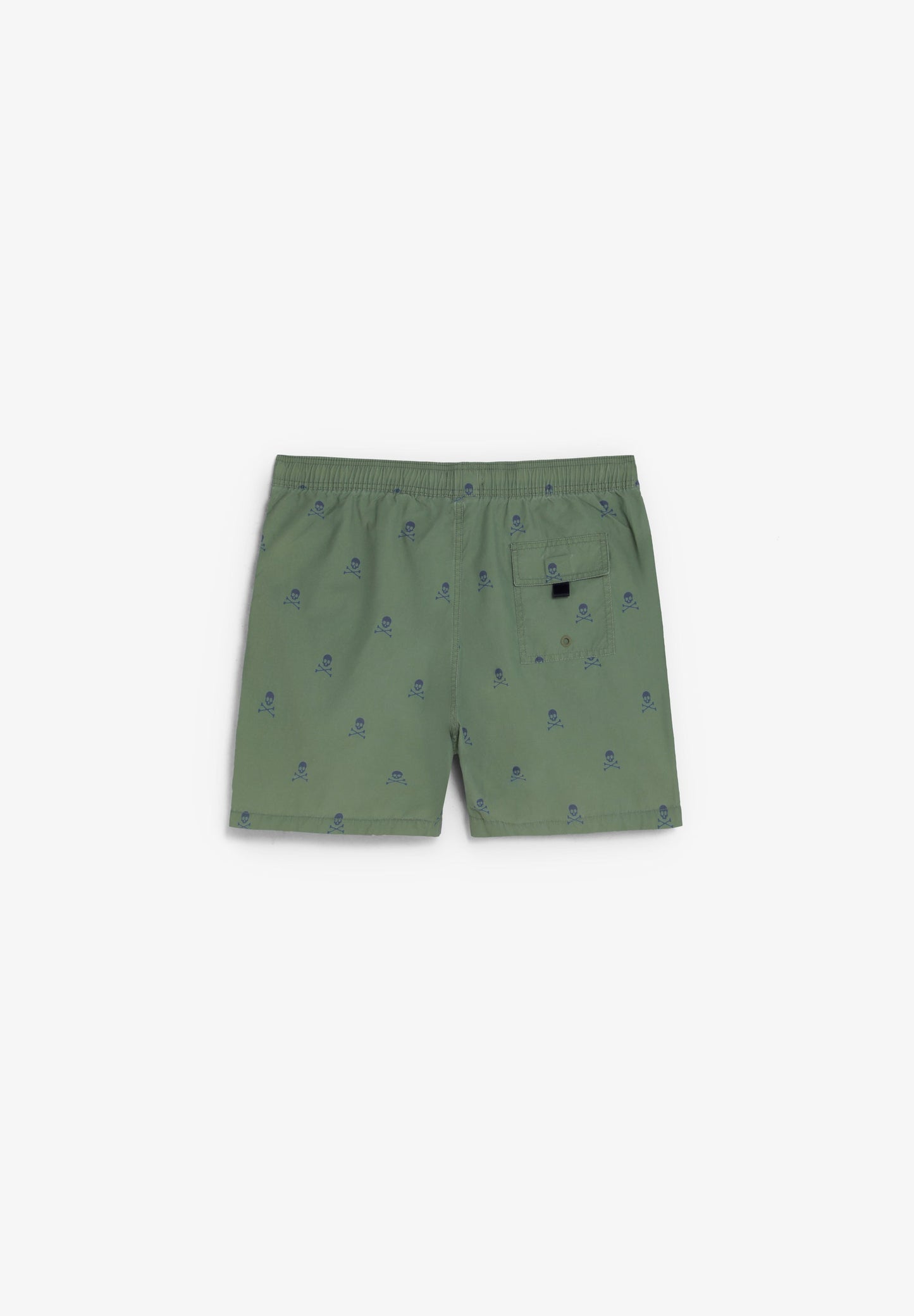 CONTRAST SKULL SWIMMING TRUNKS