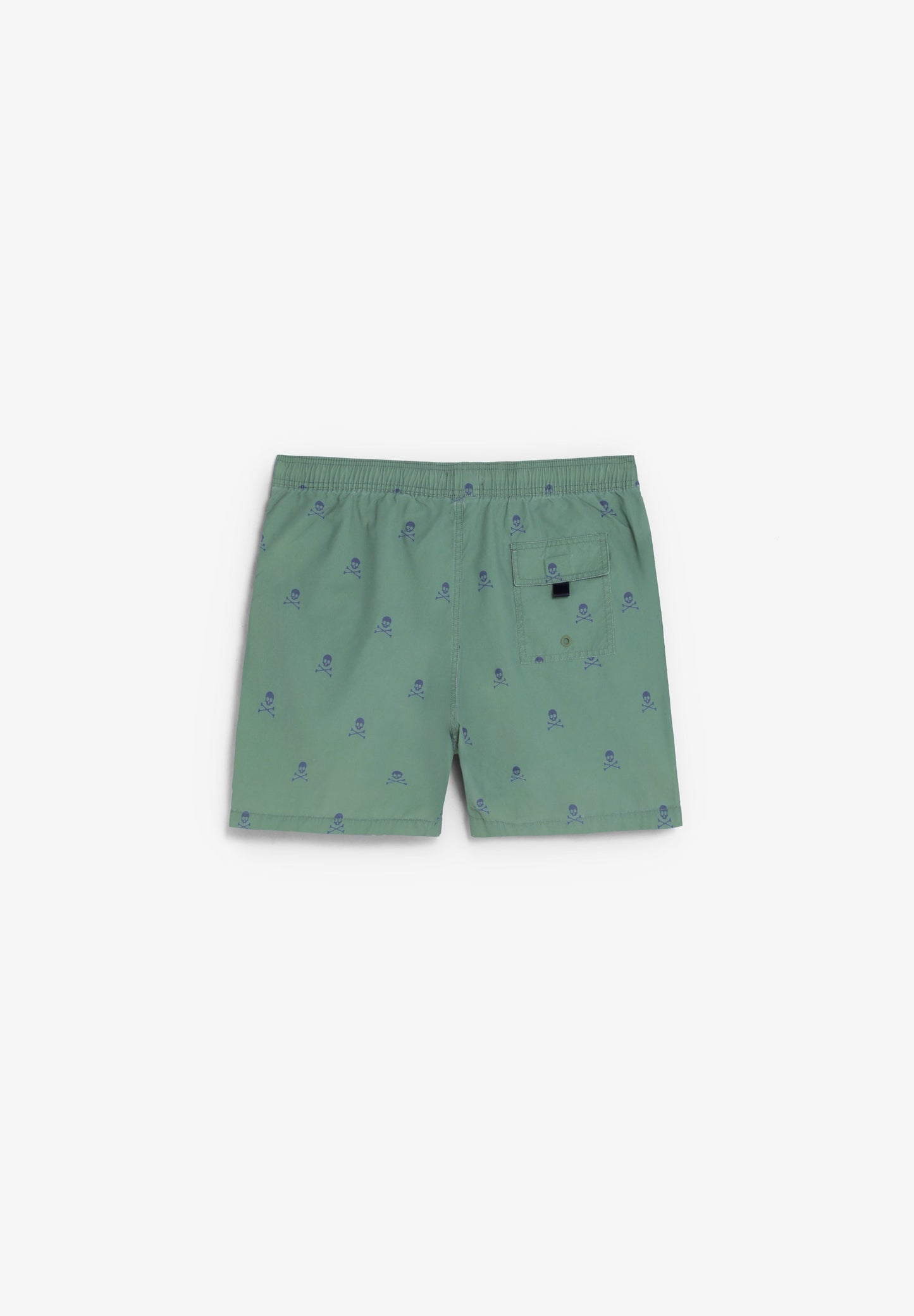CONTRAST SKULL SWIMMING TRUNKS