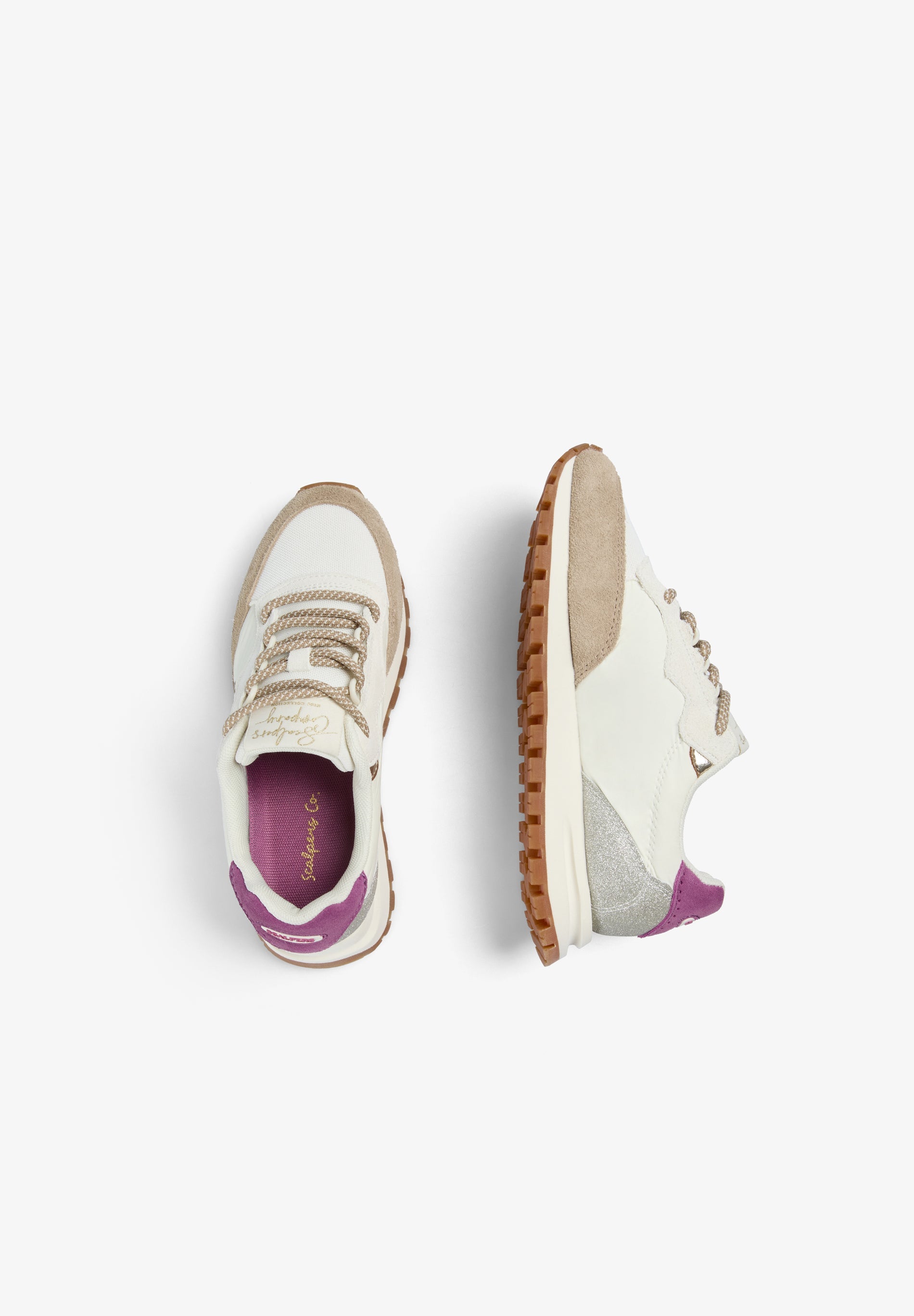 CONTRAST SPLIT SUEDE SNEAKERS