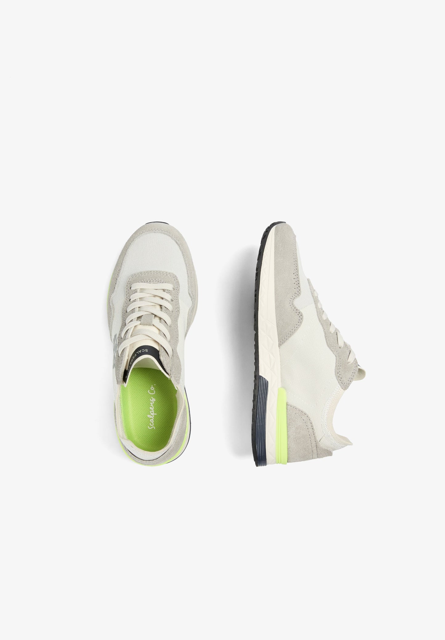 CONTRAST LIME RETRO SNEAKERS