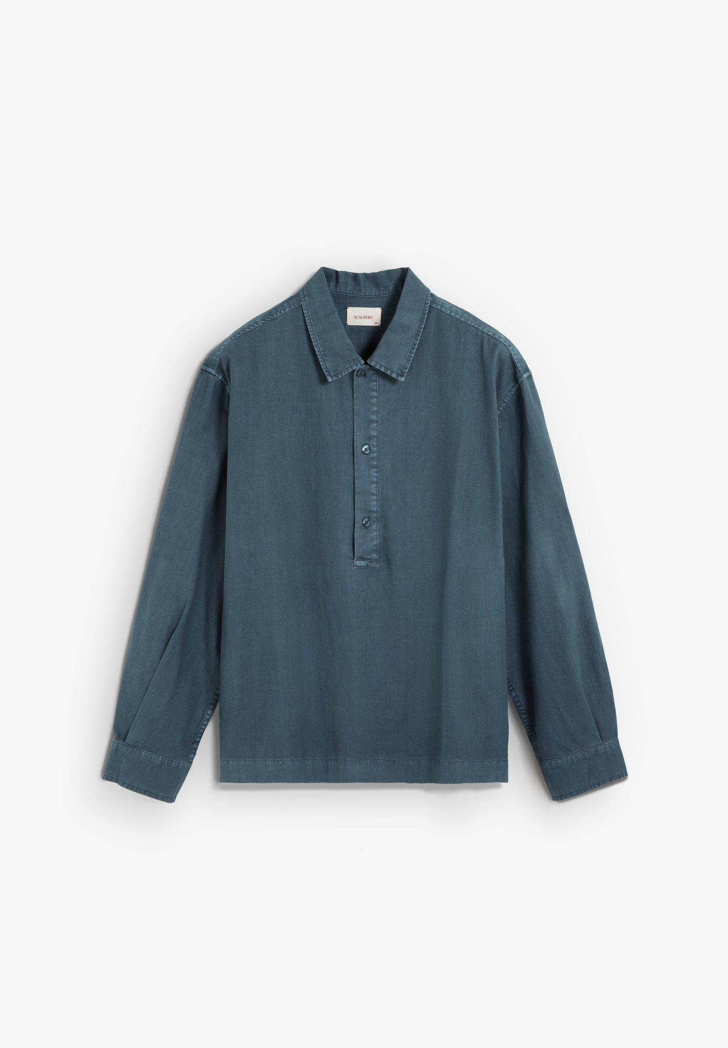 LINEN LOOSE FIT POLO SHIRT