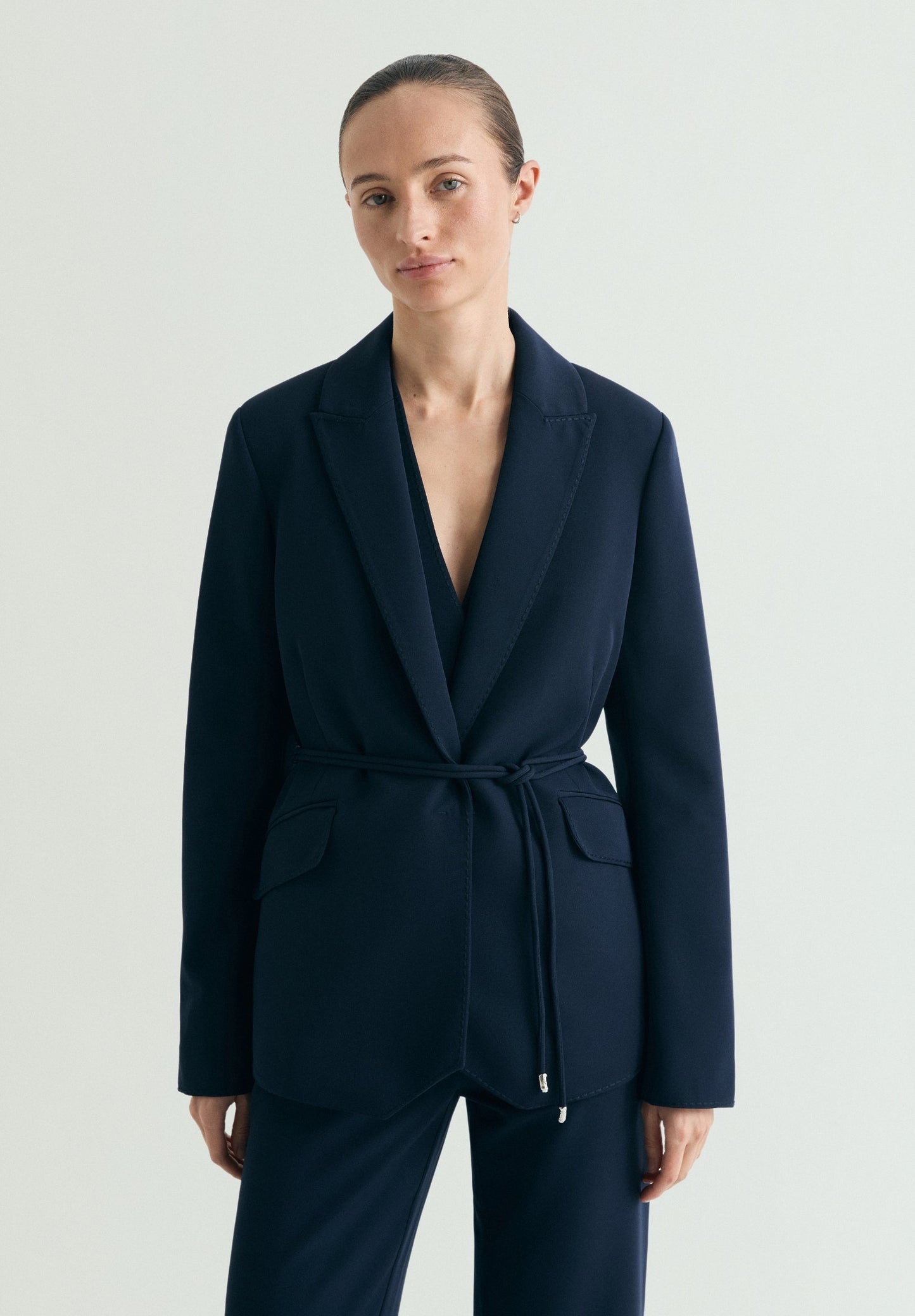 BLAZER WITH KNOT AT THE BELT