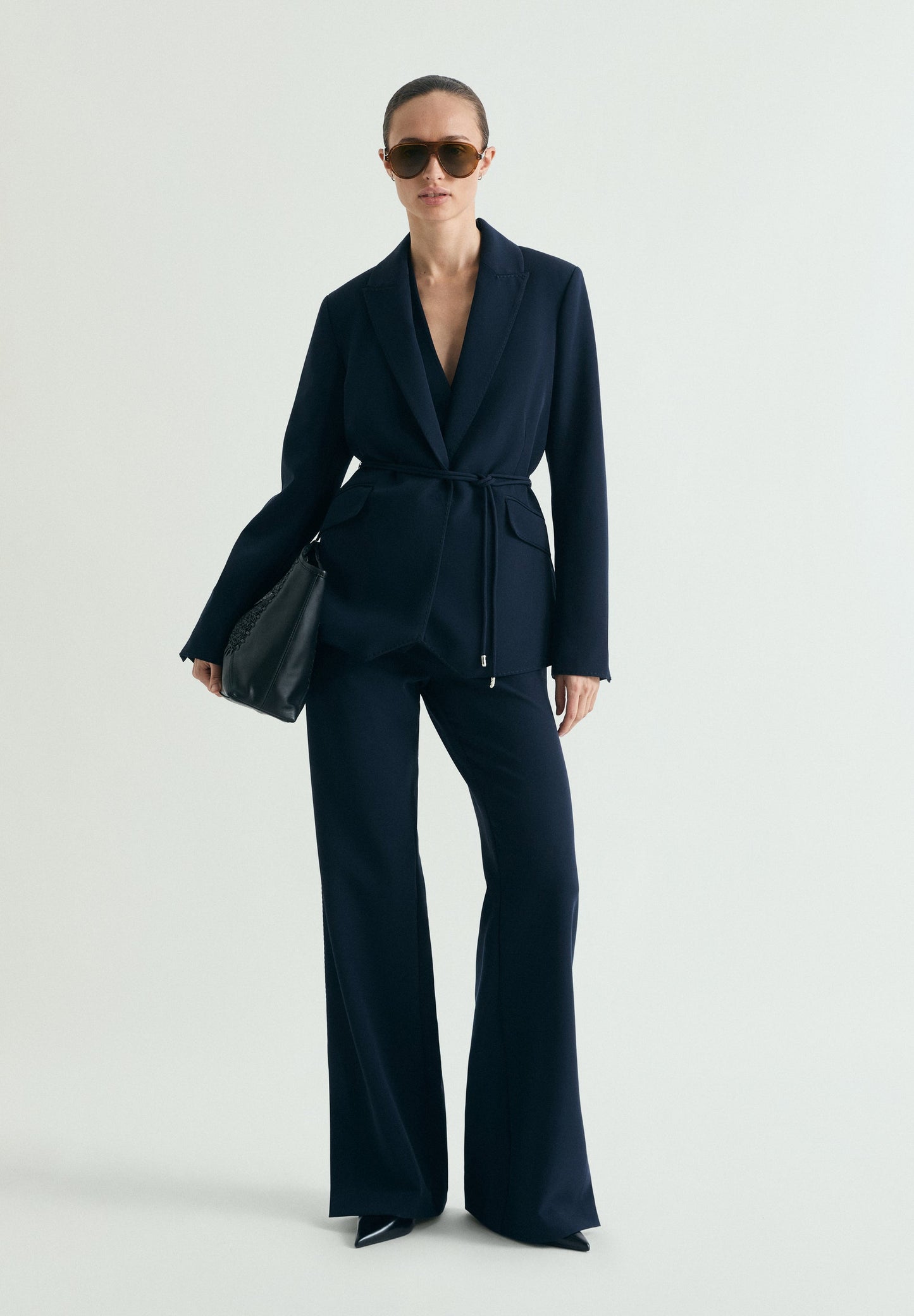BLAZER WITH KNOT AT THE BELT