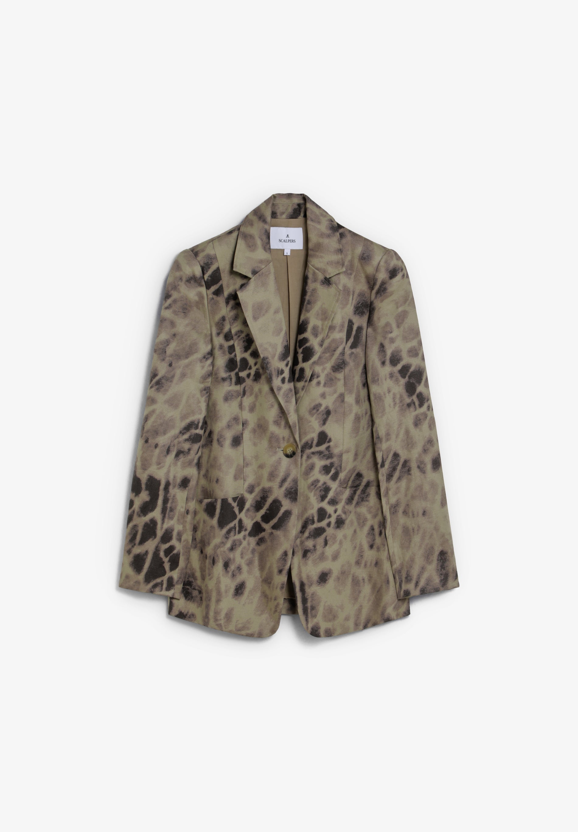 PRINTED LINEN BLAZER