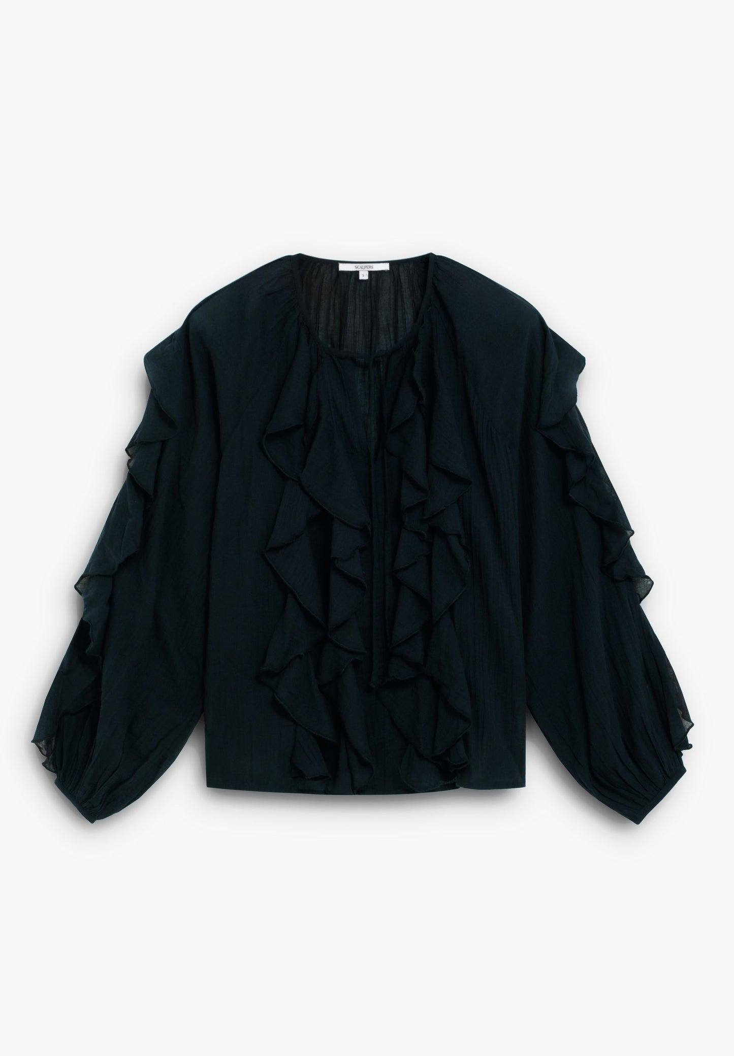 COTTON RUFFLED BLOUSE