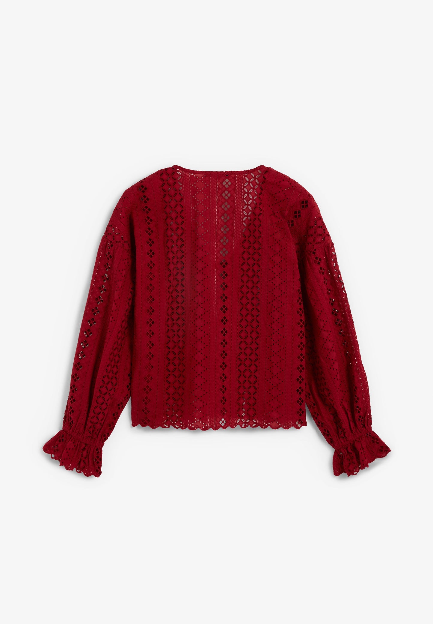 PERFORATED HEARTS BLOUSE