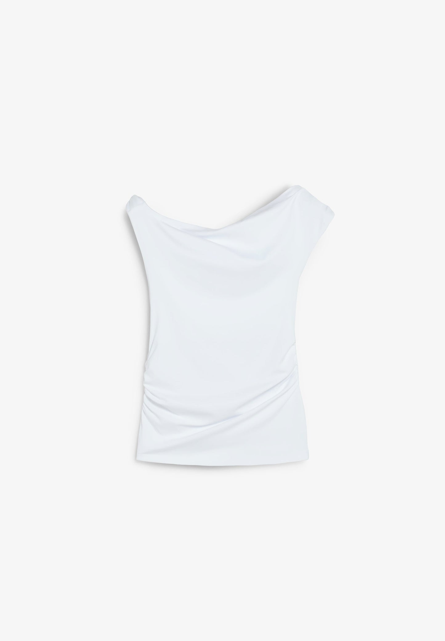 ASYMMETRIC DRAPED T-SHIRT