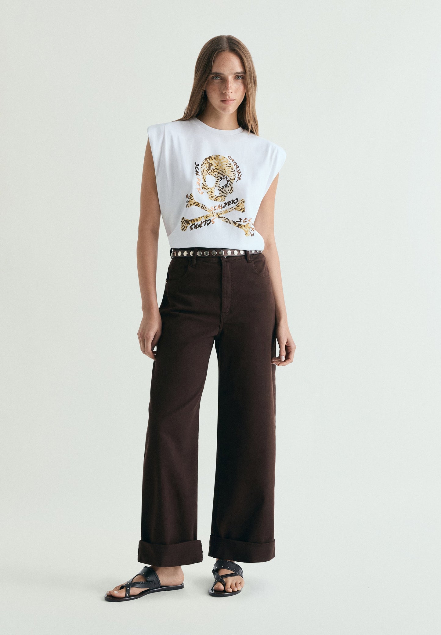 SLEEVELESS PRINTED T-SHIRT