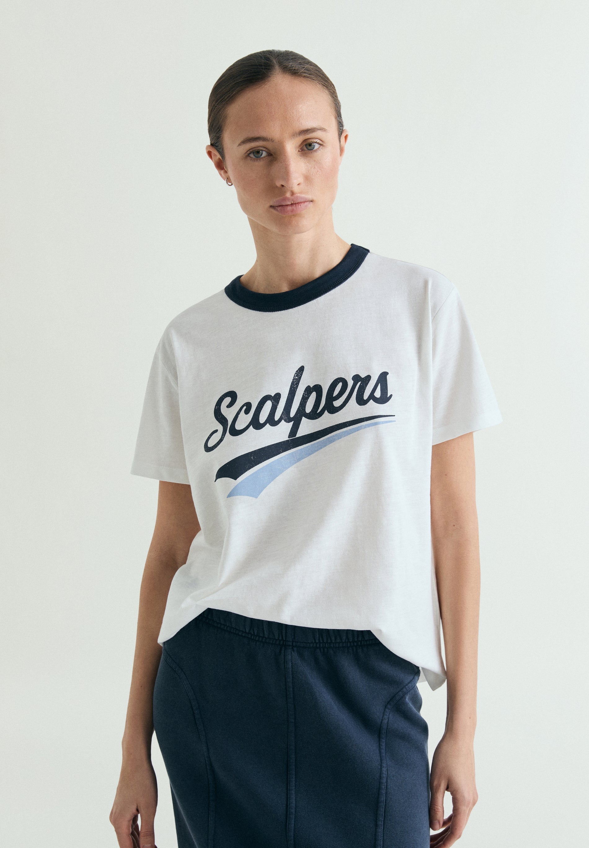 STRIPED PRINT T-SHIRT