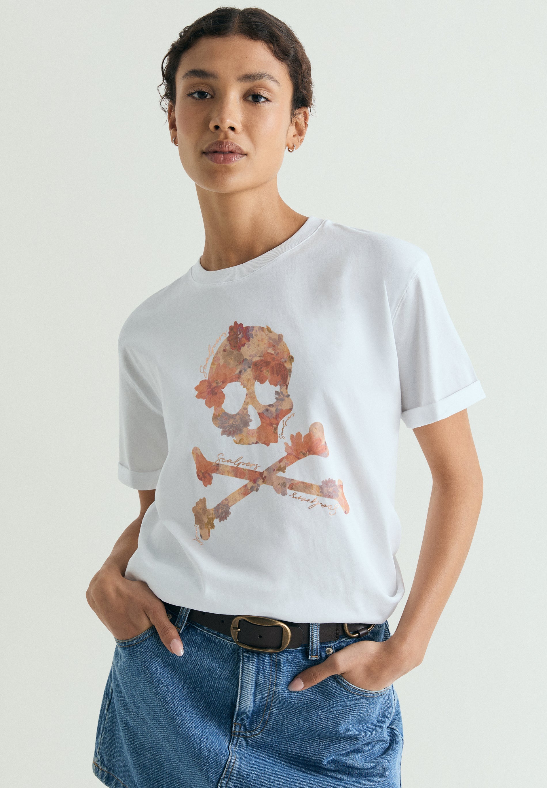 PRINTED SKULL T-SHIRT