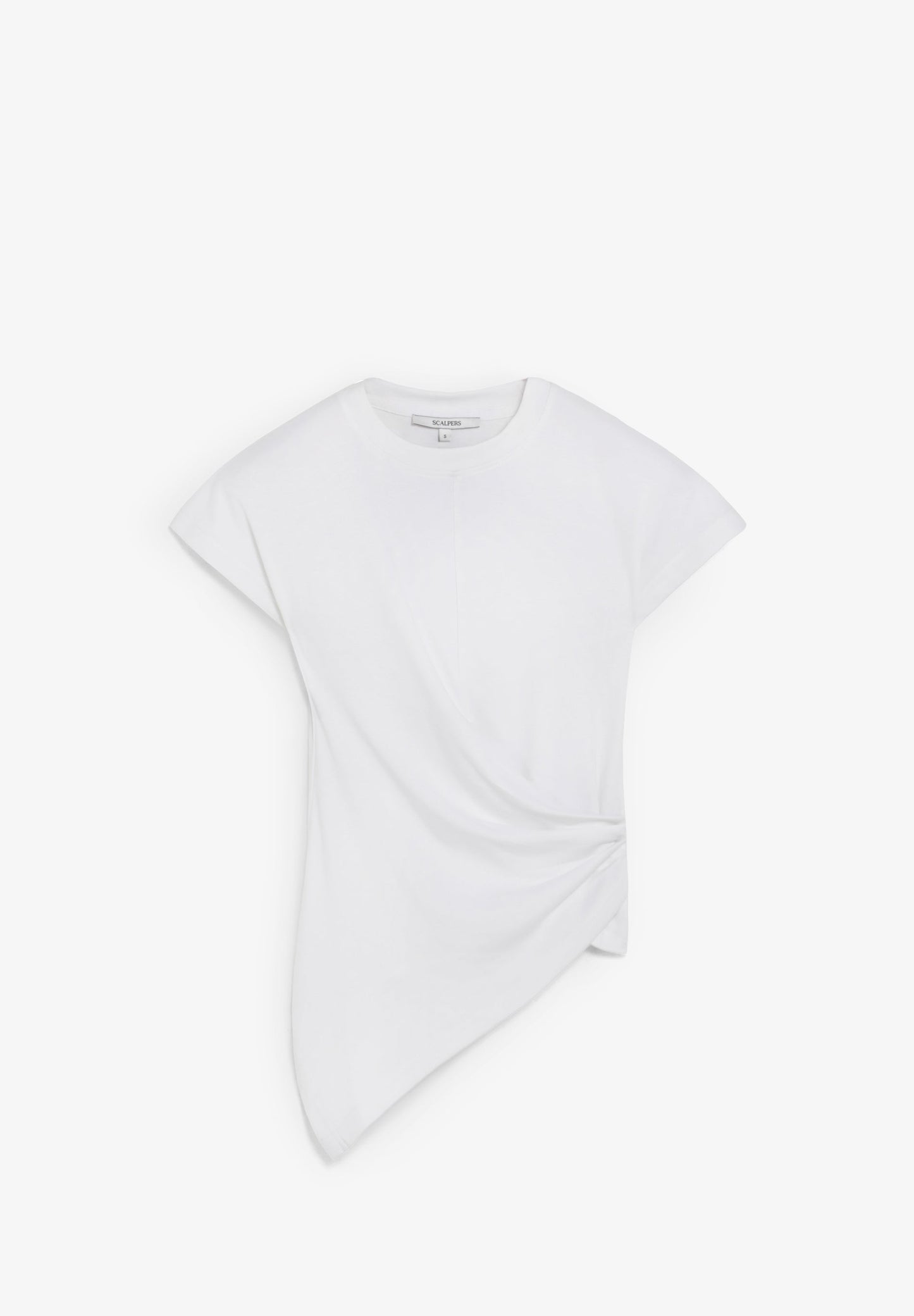 ASYMMETRIC DRAPED T-SHIRT