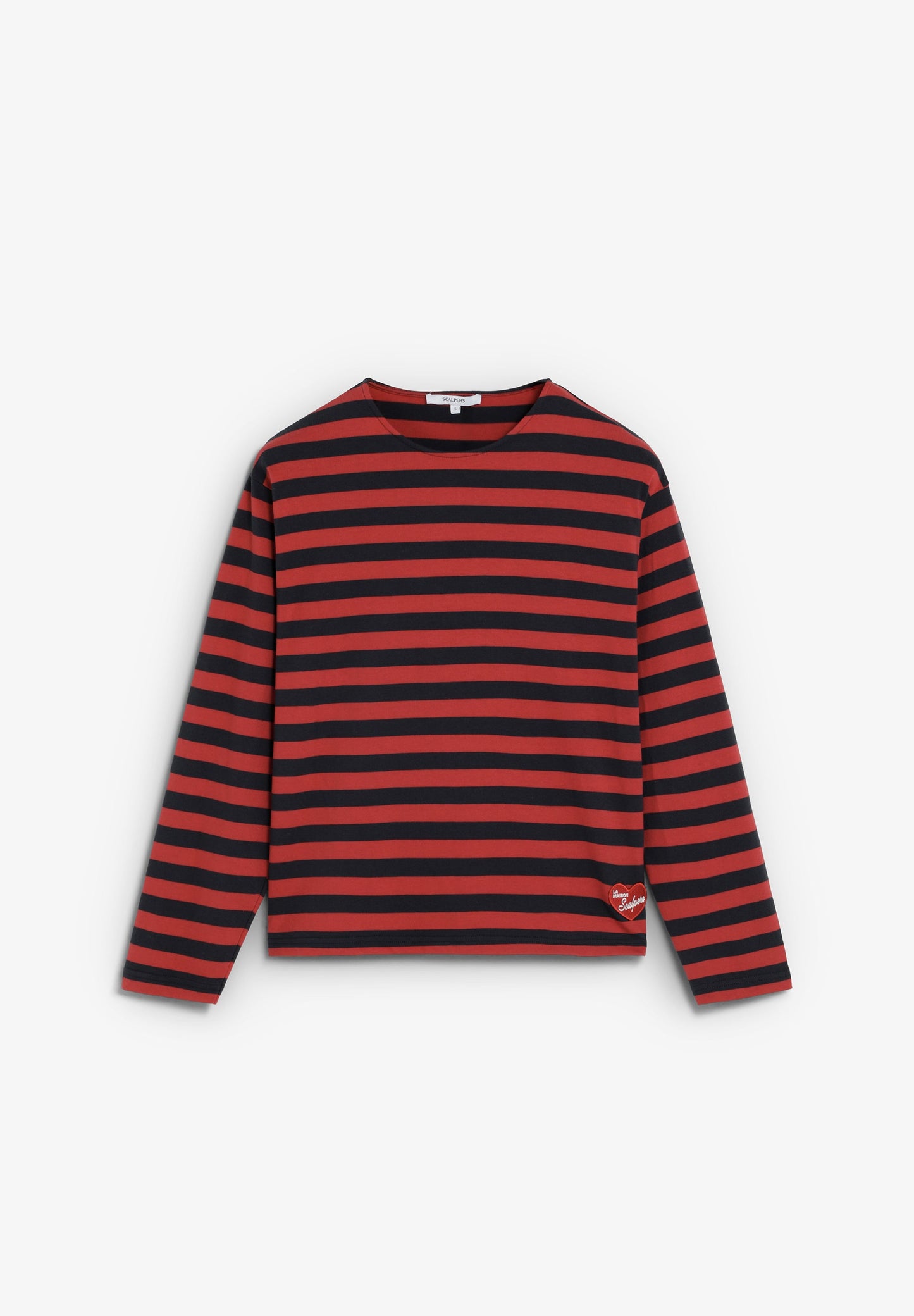 STRIPED T-SHIRT WITH PATCH