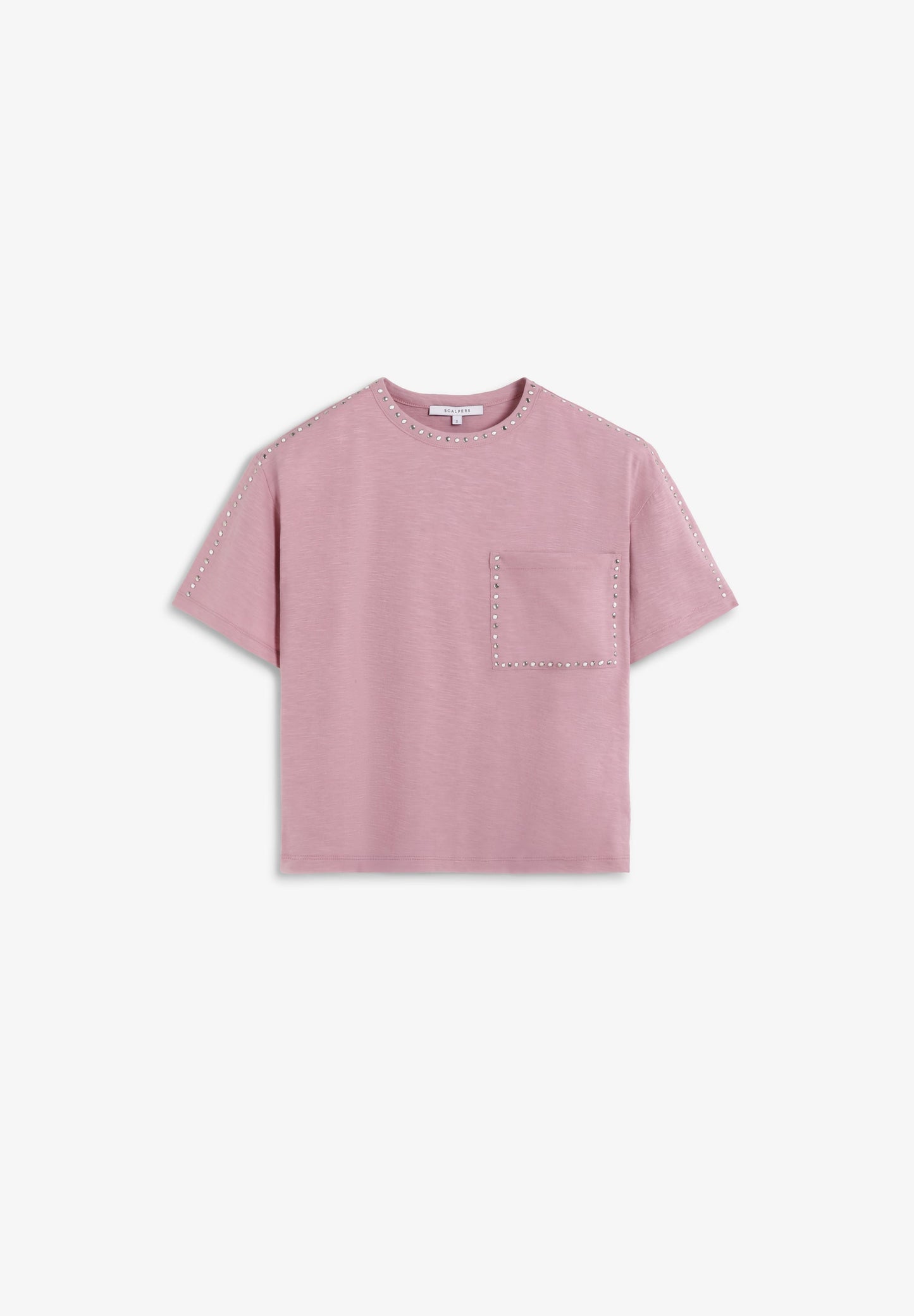 STUDDED T-SHIRT WITH POCKET