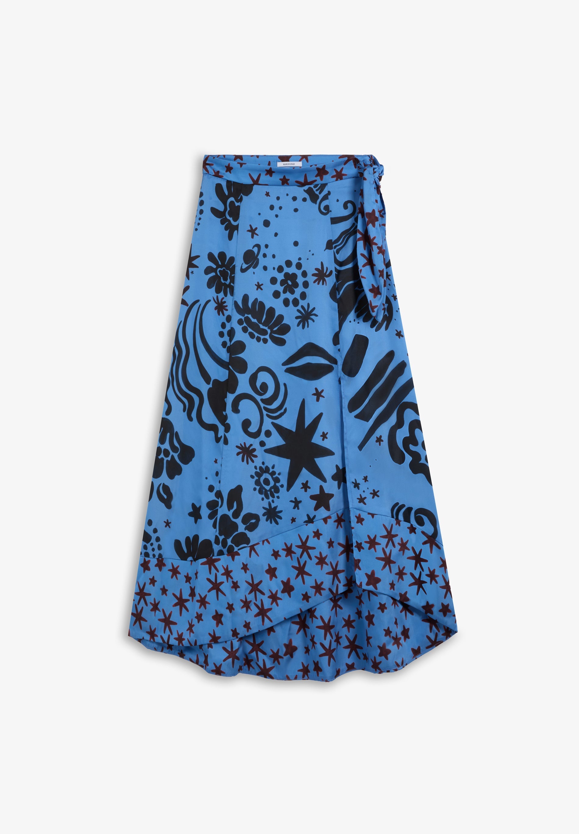 CONTRAST PRINT SKIRT