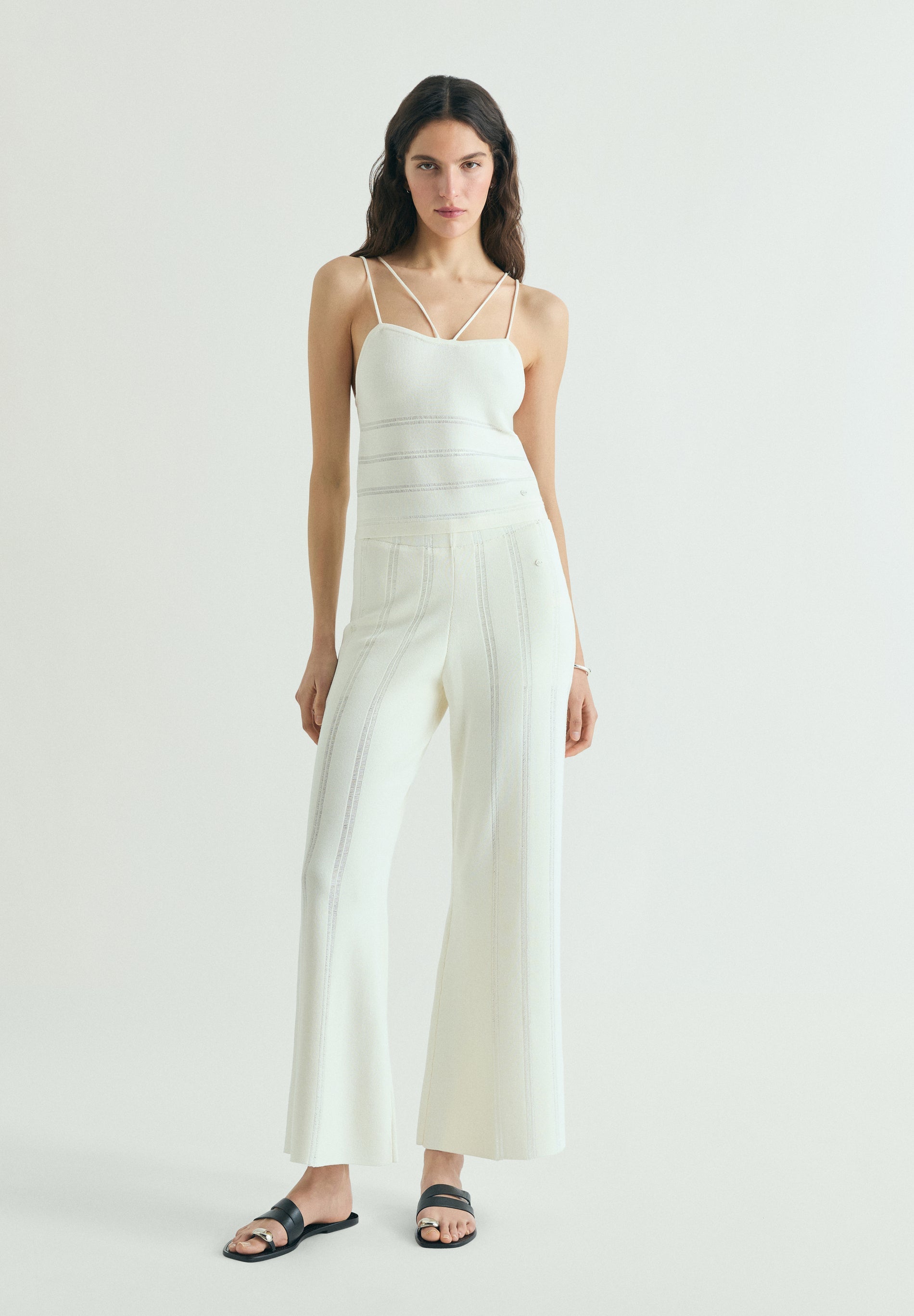 TROUSERS WITH RIBBED DETAIL