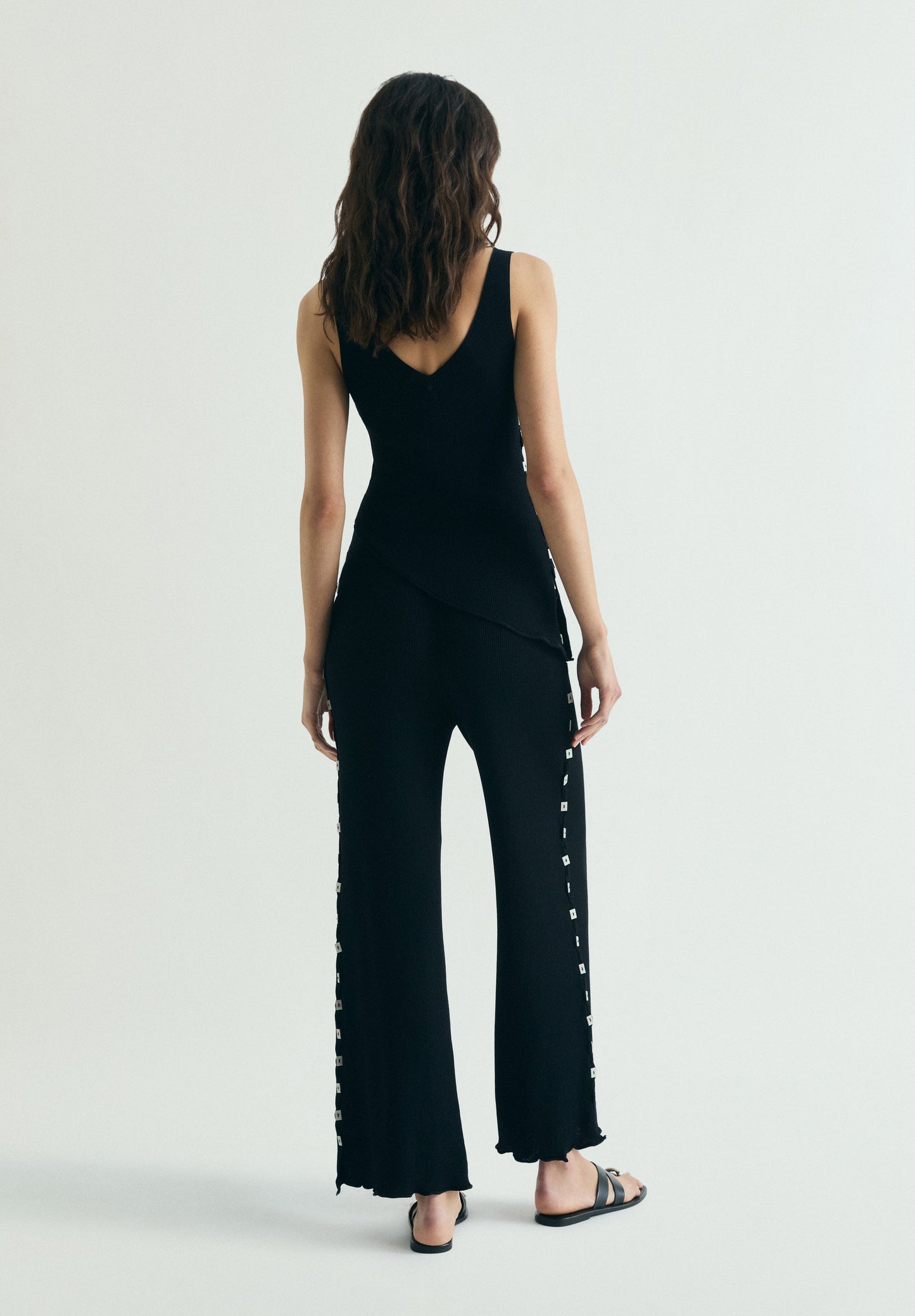 KNIT TROUSERS WITH SIDE APPLIQUÉS