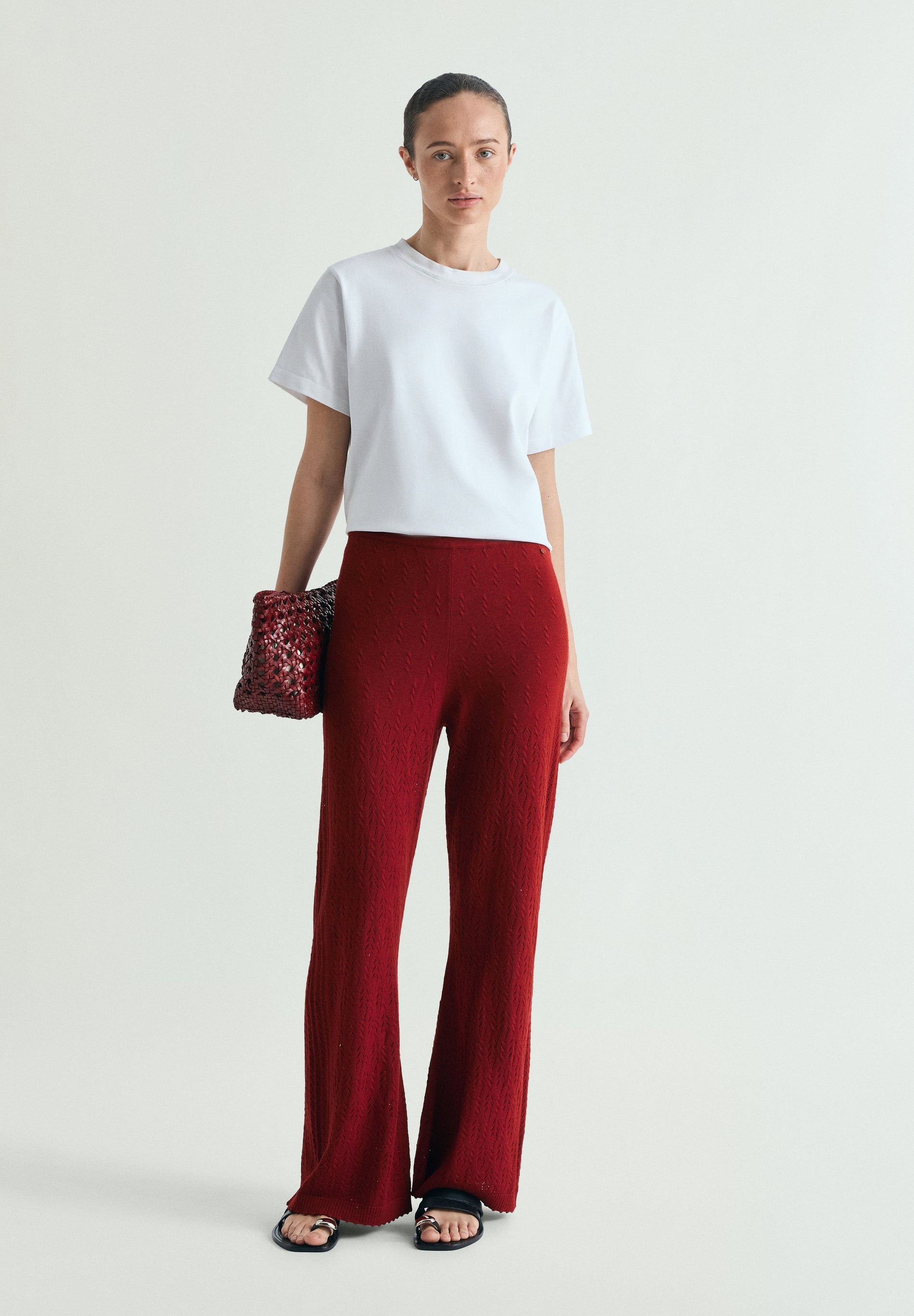 POINTELLE CUT-OUT TROUSERS