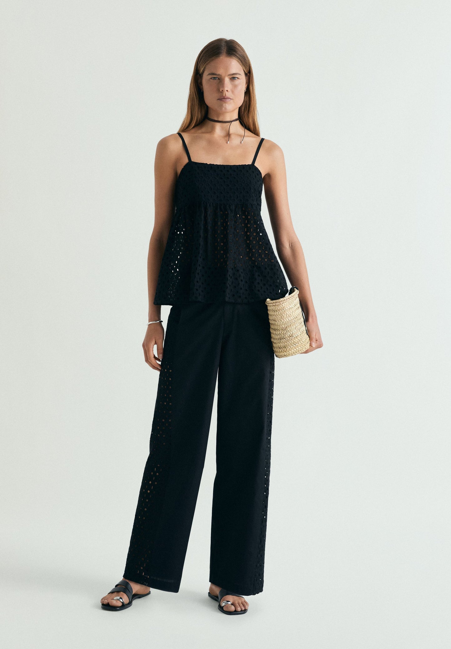 TOP WITH EMBROIDERED OPENWORK