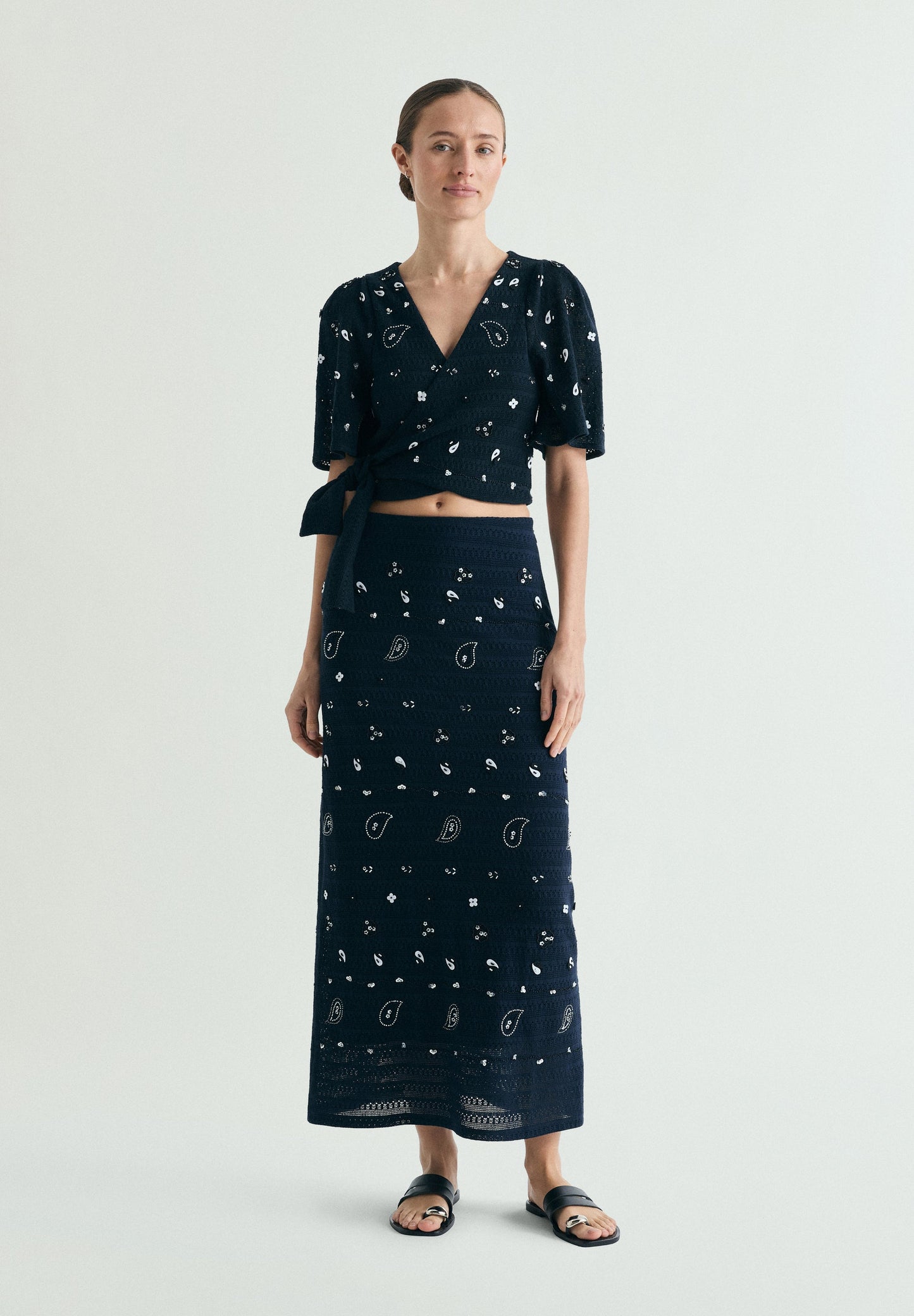 KNIT TOP WITH BEADS