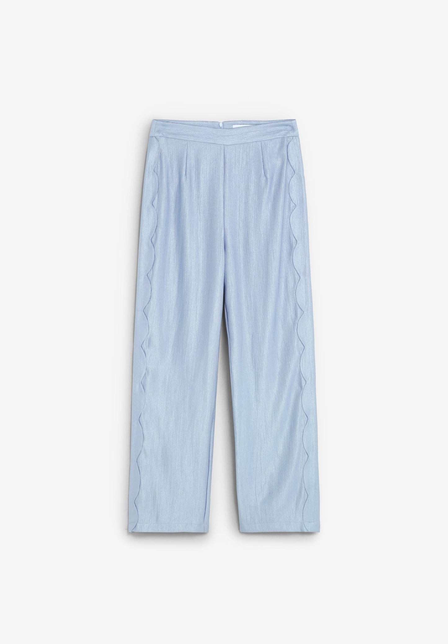 JACQUARD TROUSERS WITH SCALLOPED DETAIL