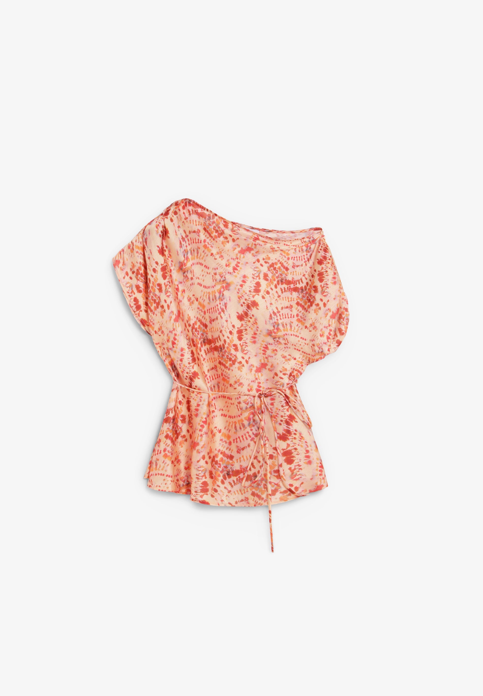 ASYMMETRIC TIE-DYE TOP