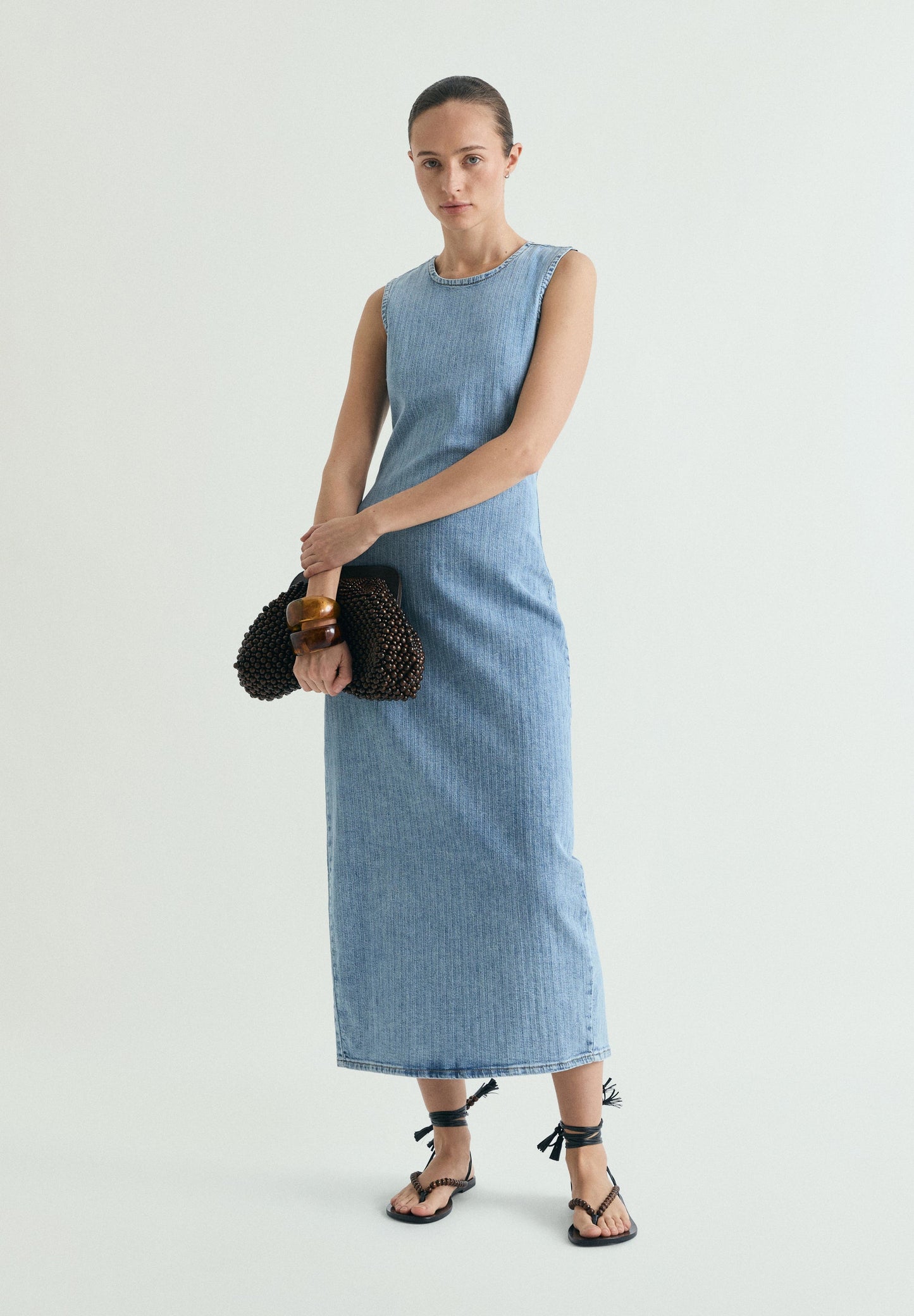 DENIM MIDI DRESS