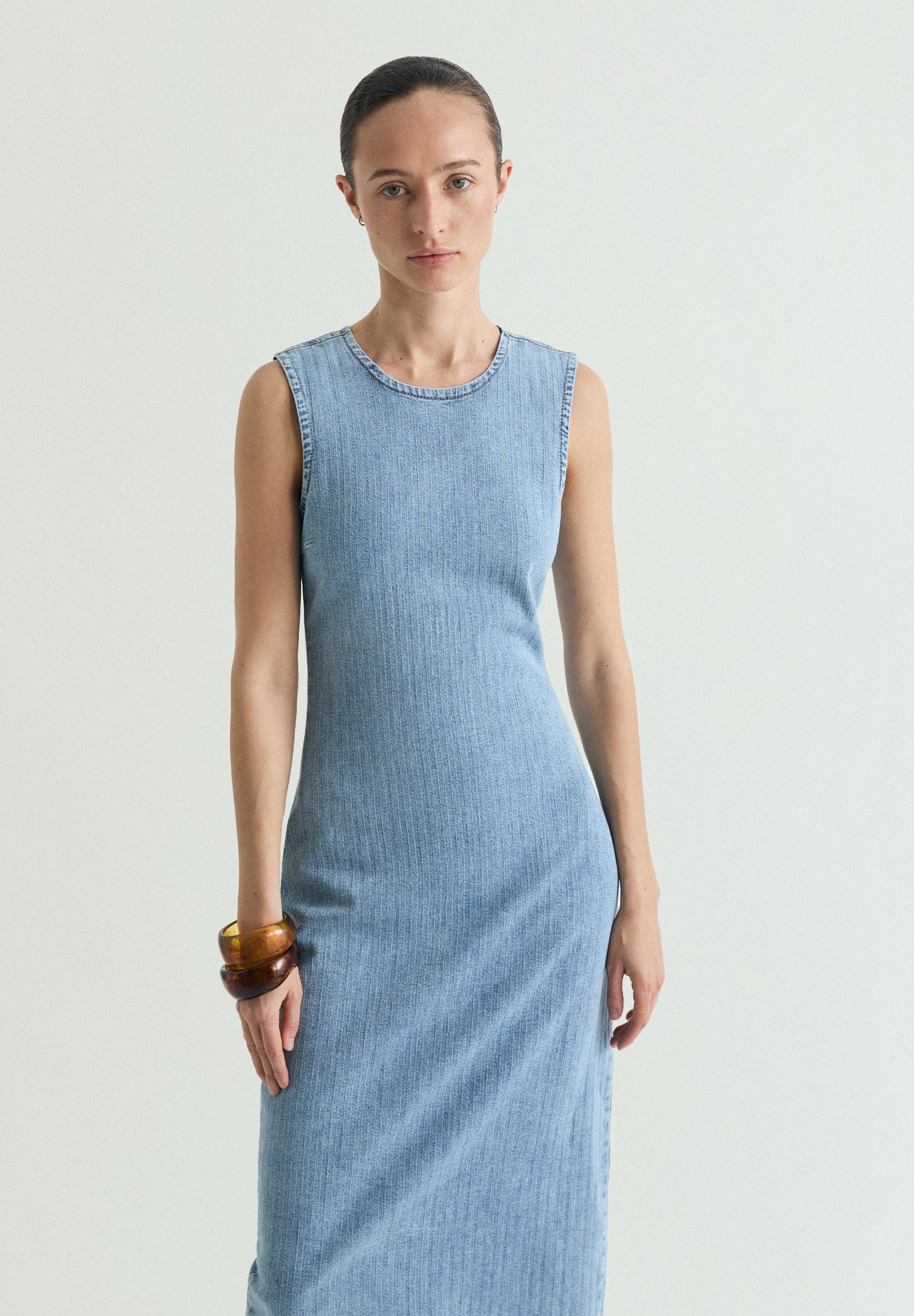 DENIM MIDI DRESS