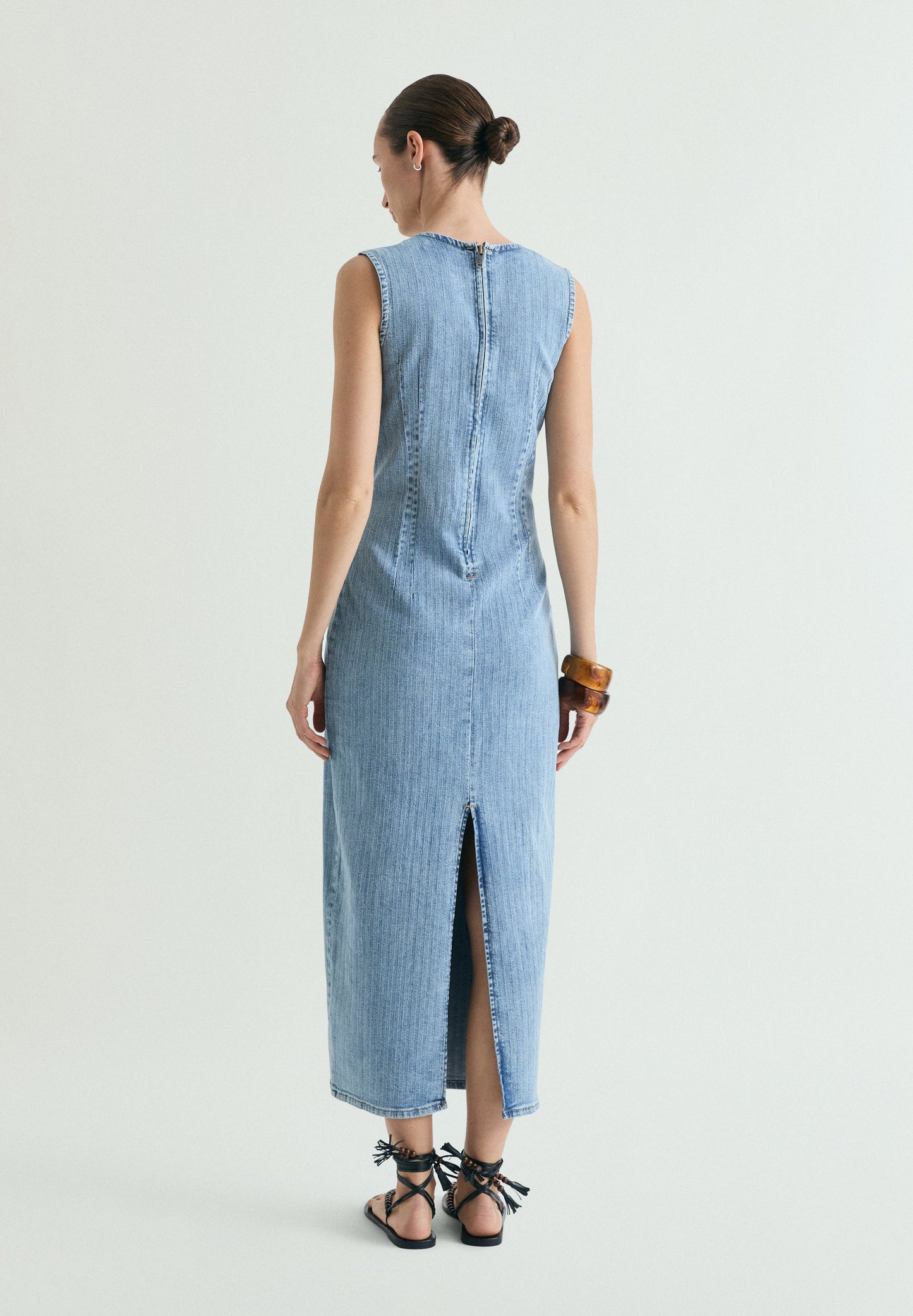 DENIM MIDI DRESS