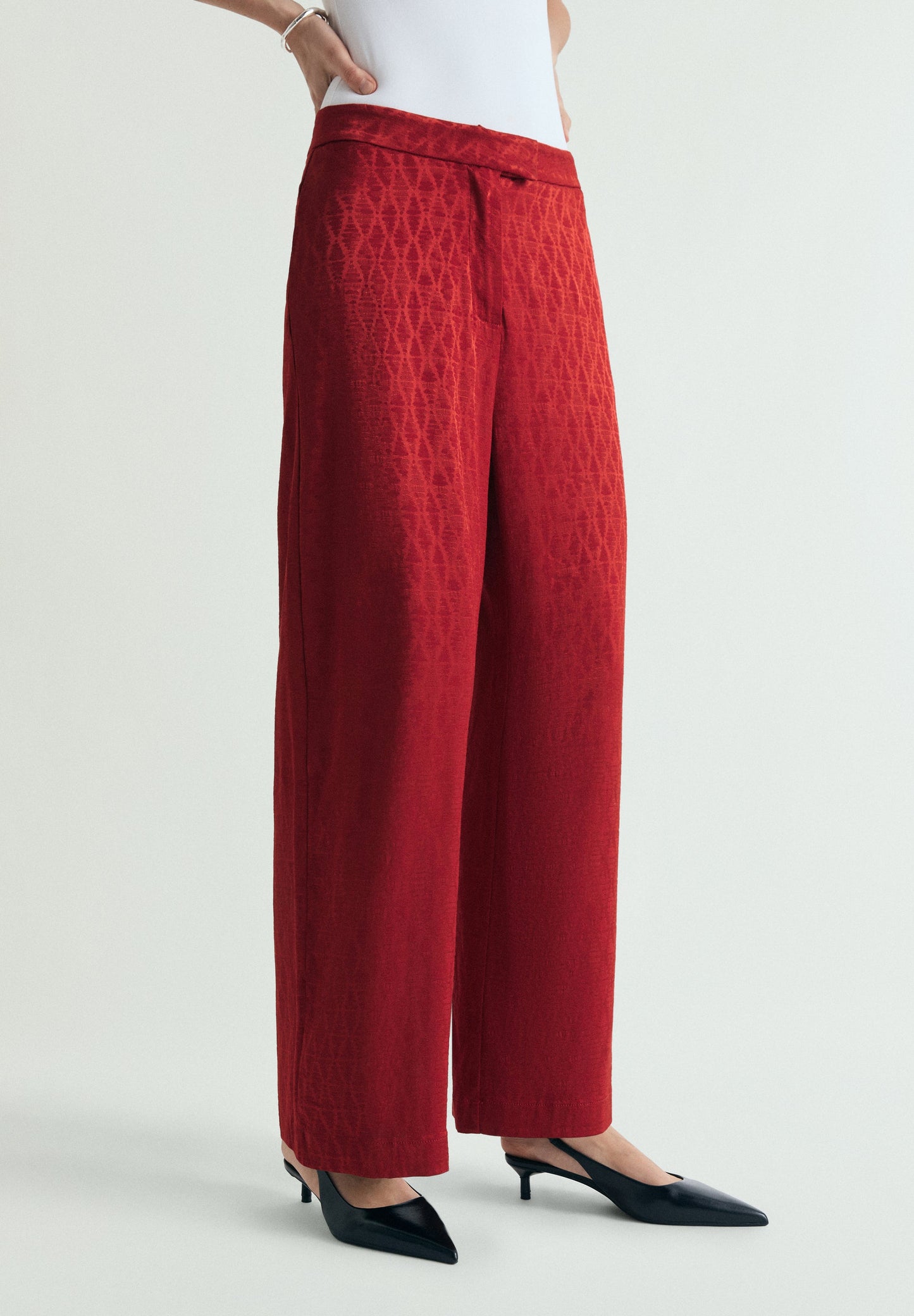 FLARED JACQUARD CULOTTES