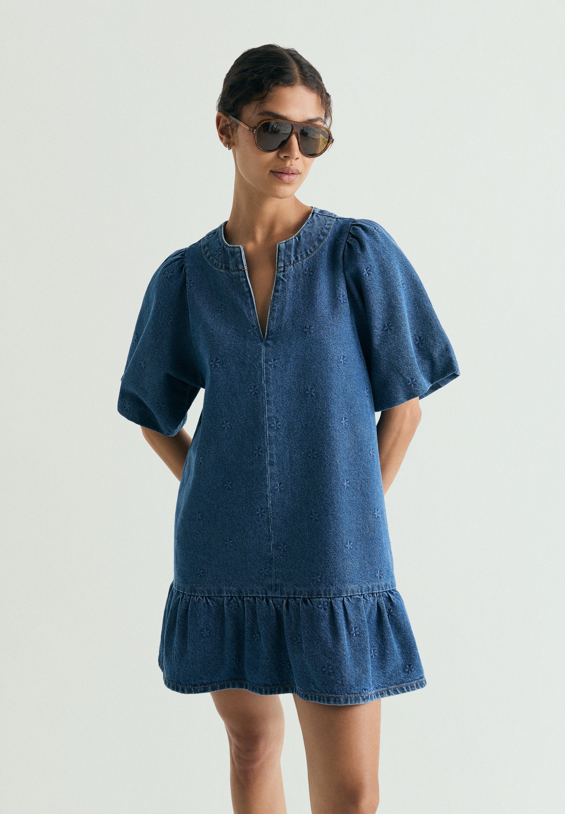 DENIM MINI DRESS