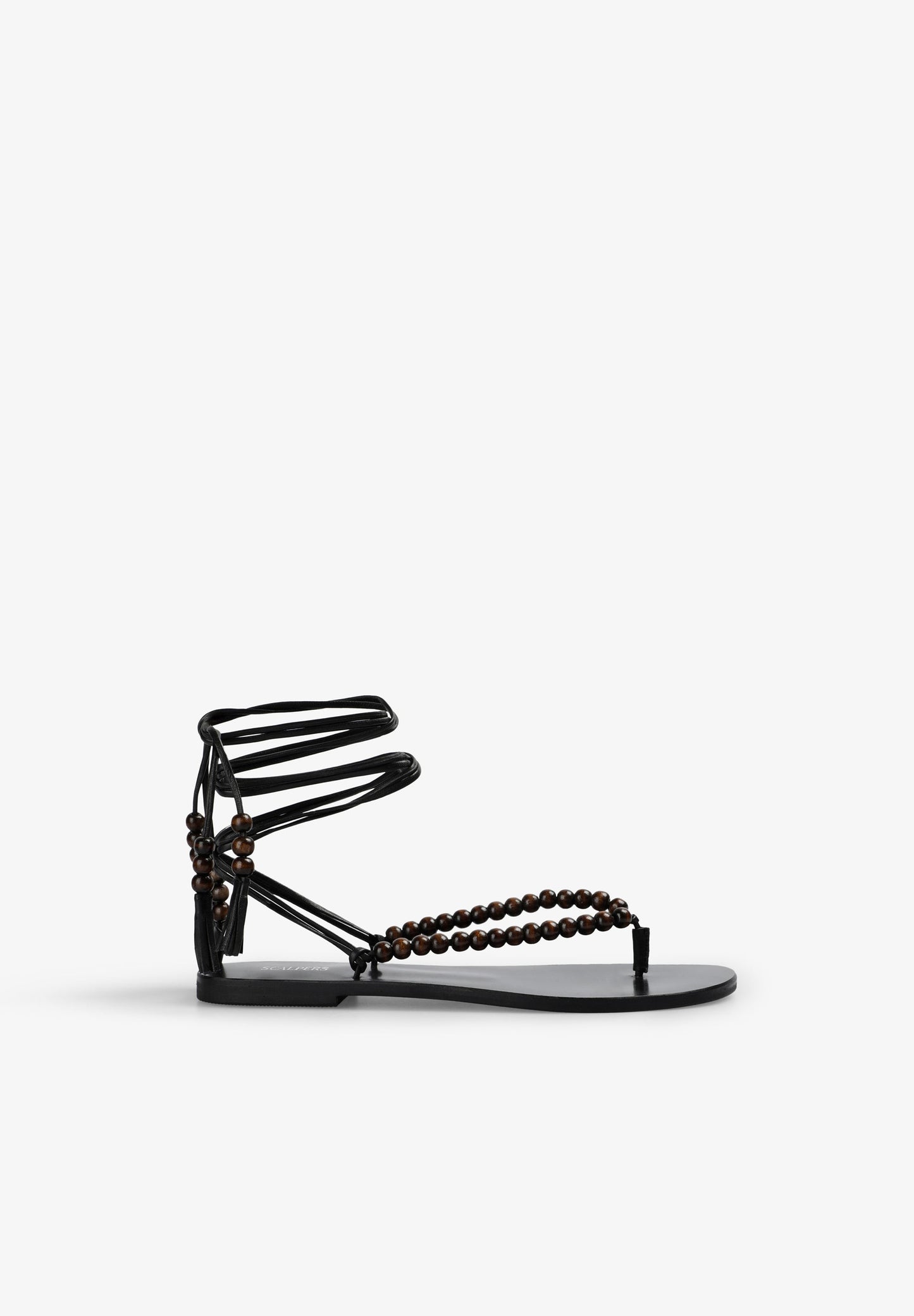 LEATHER SANDALS WITH BEADS