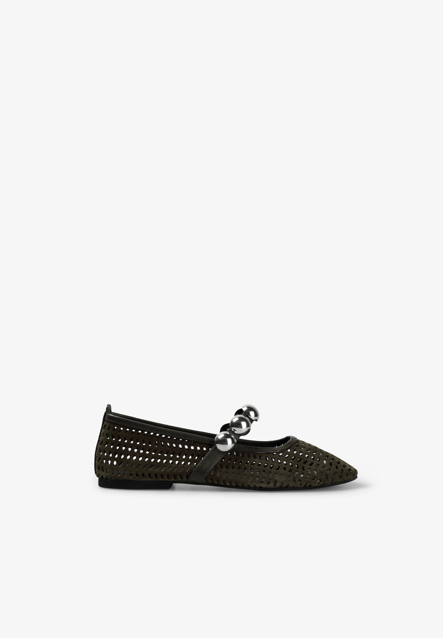 LEATHER BALLET FLATS WITH VENTS