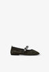 LEATHER BALLET FLATS WITH VENTS