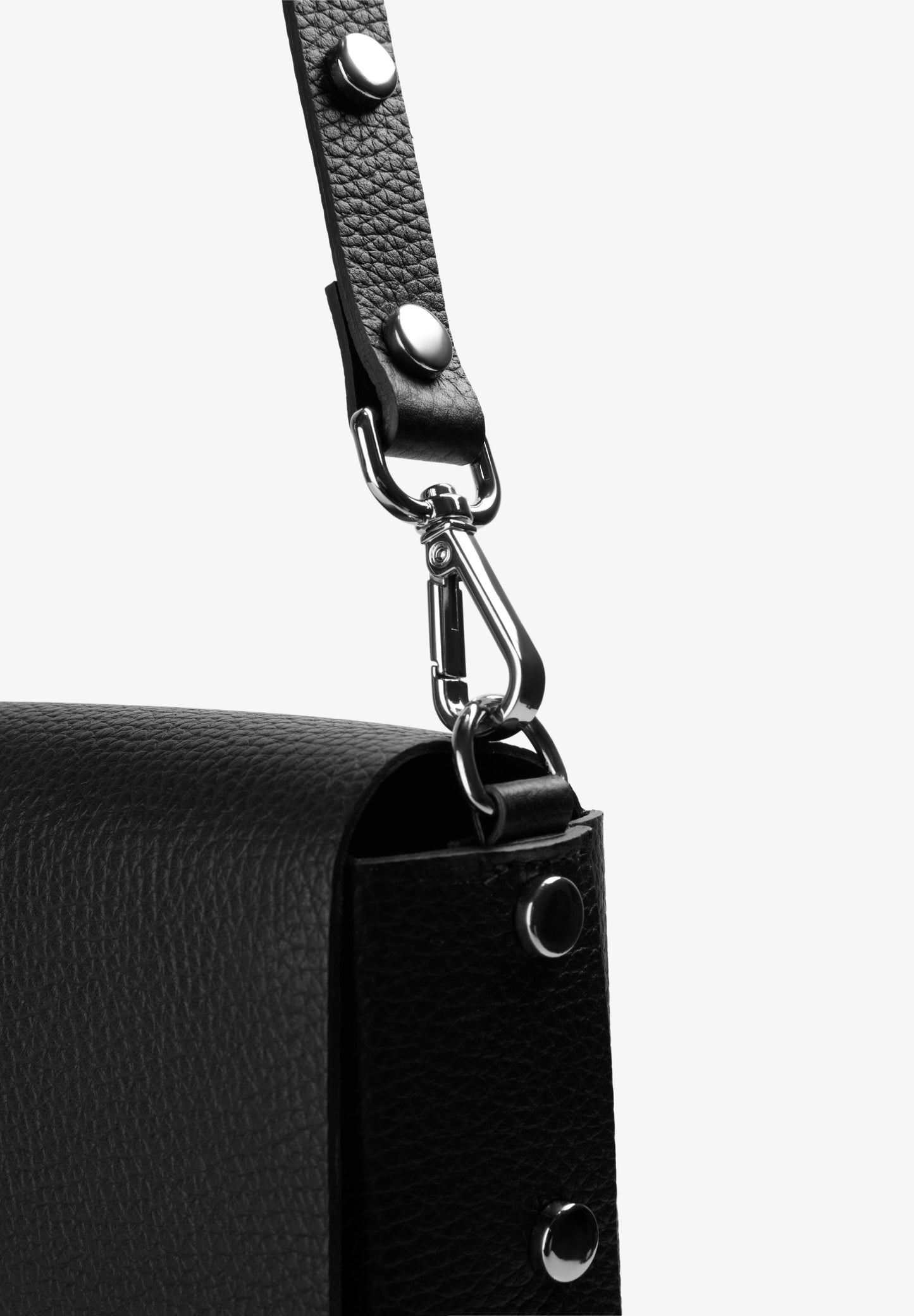 LEATHER BAG WITH APPLIQUÉS