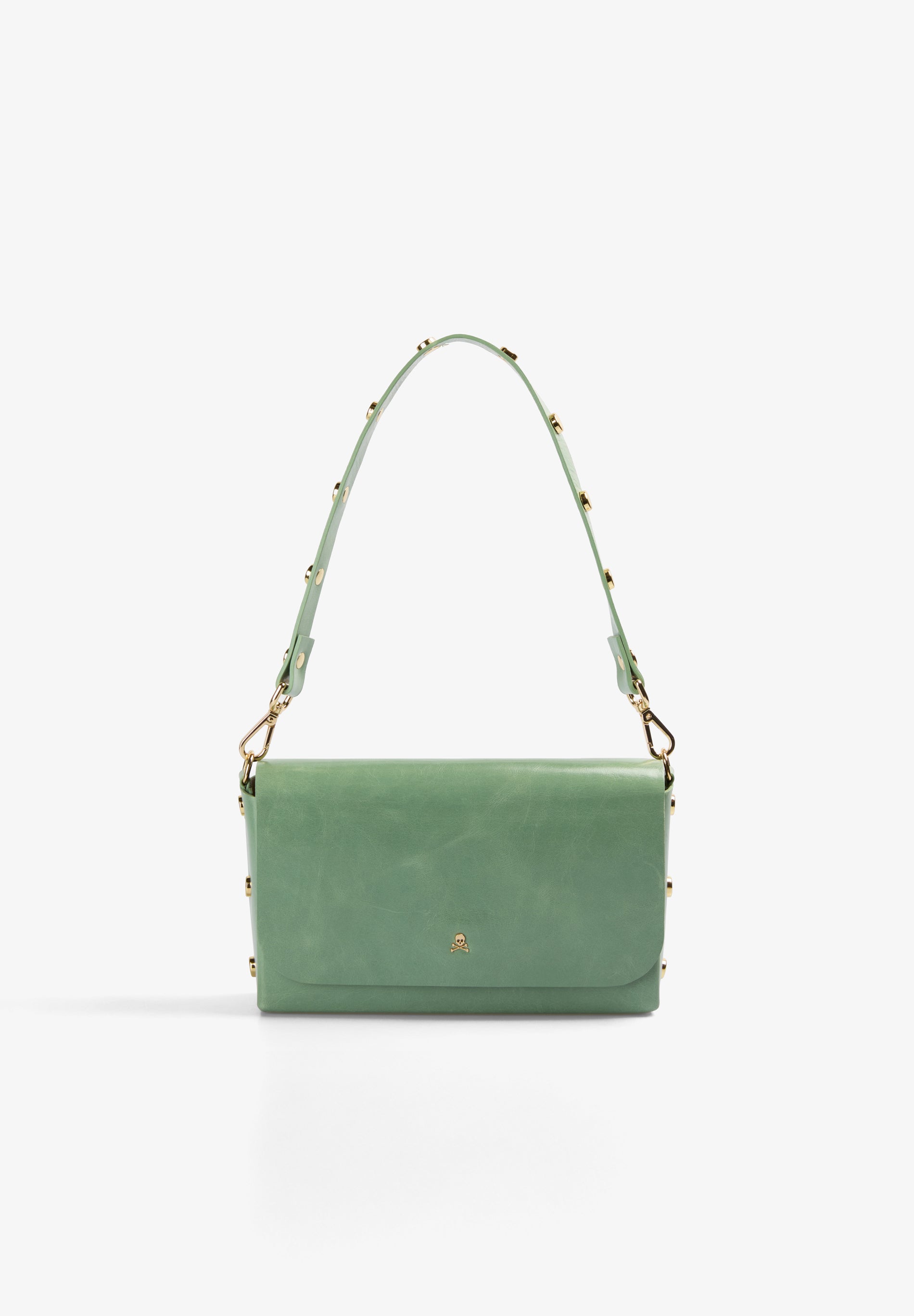 STUDDED LEATHER MINI BAG