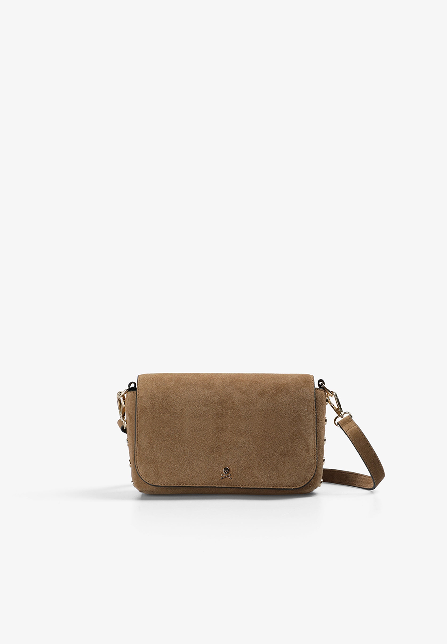 SUEDE CROSSBODY BAG WITH STUDS