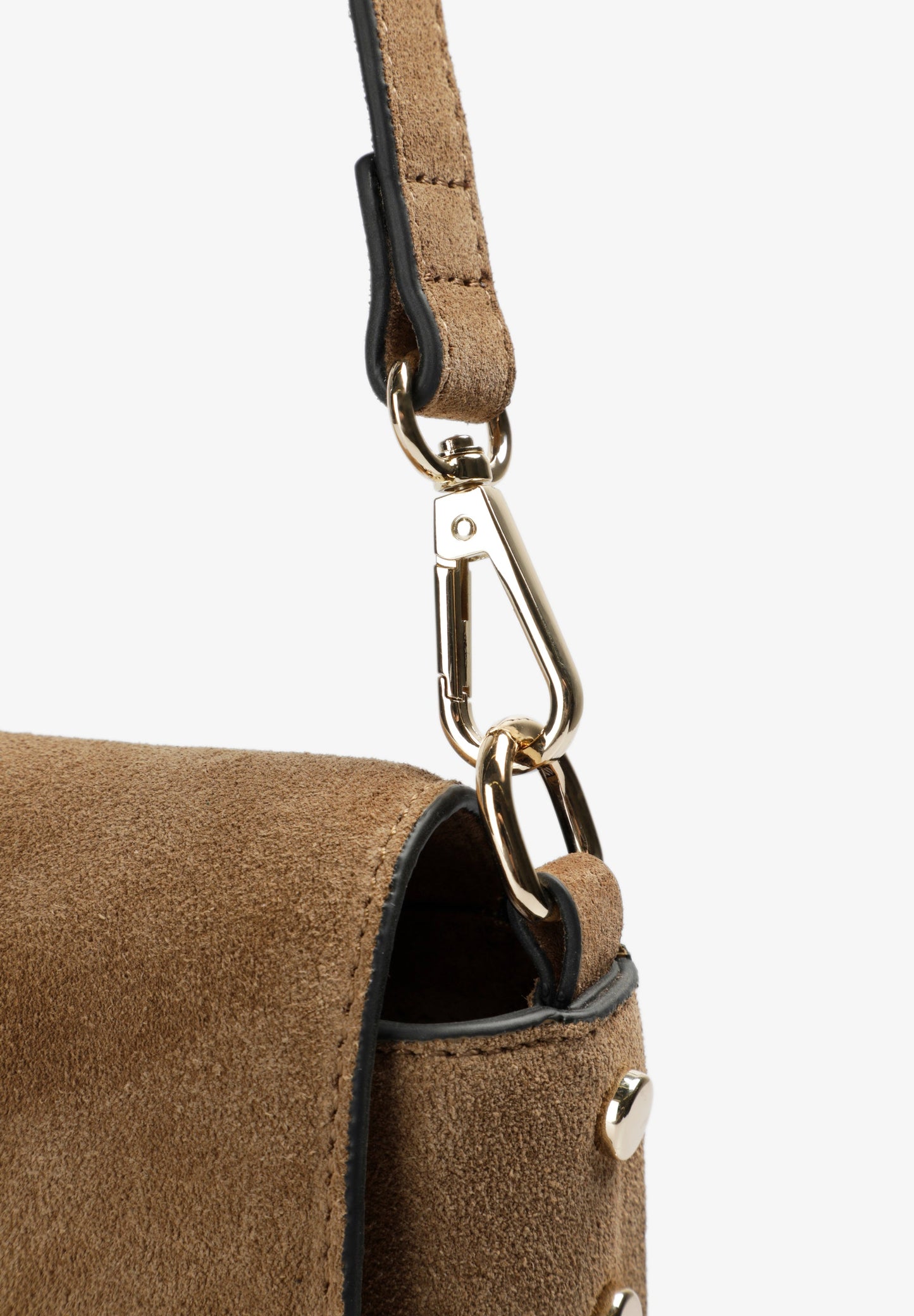 SUEDE CROSSBODY BAG WITH STUDS