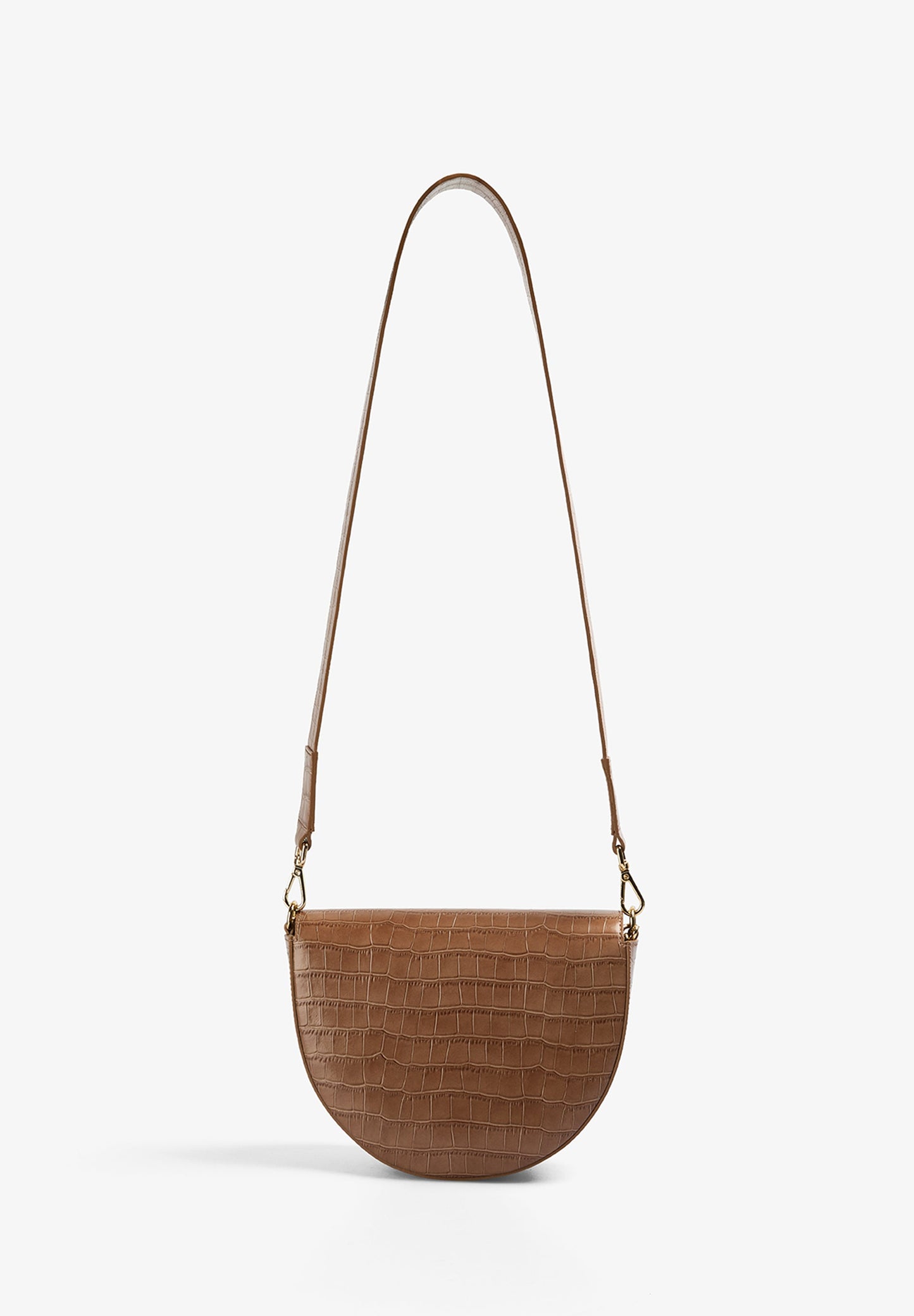 EMBOSSED LEATHER CROSSBODY BAG