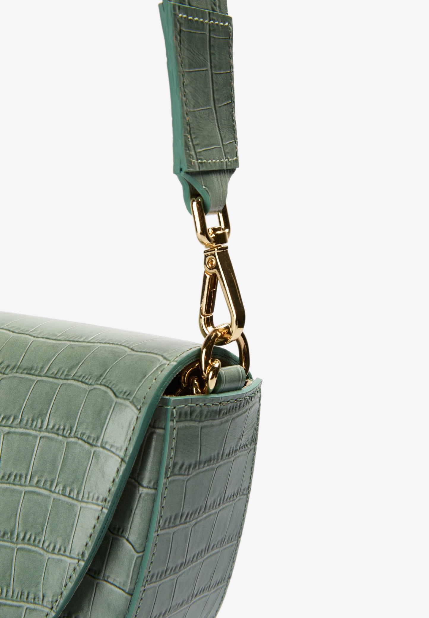 EMBOSSED LEATHER CROSSBODY BAG