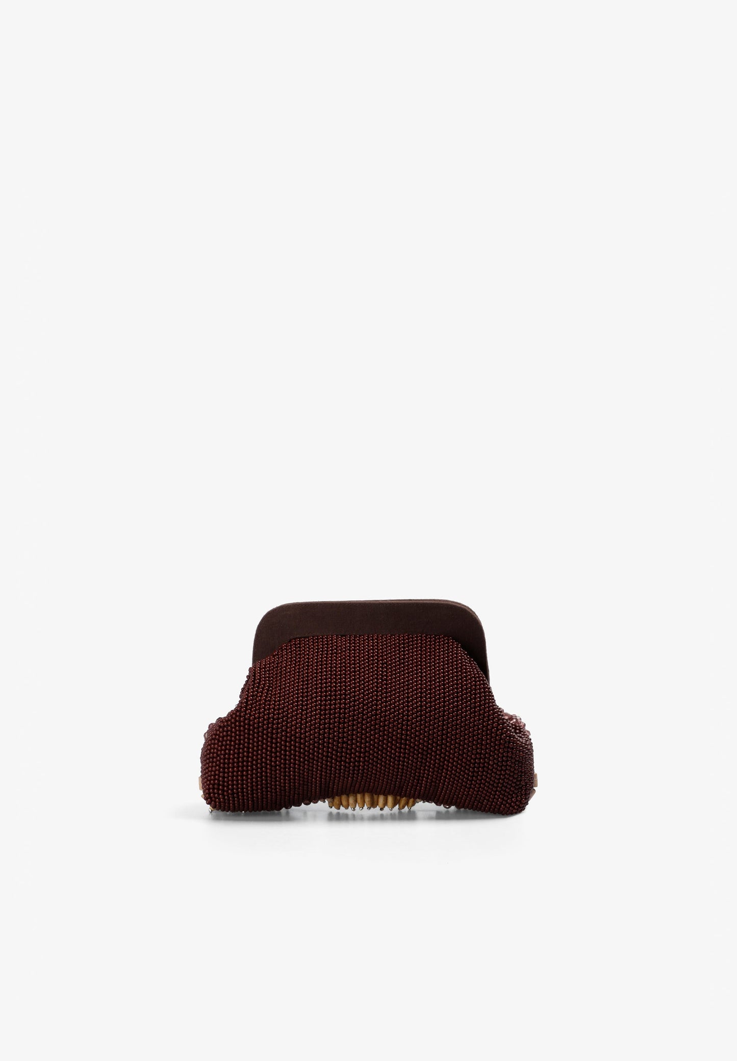 WOODEN BEADED CLUTCH