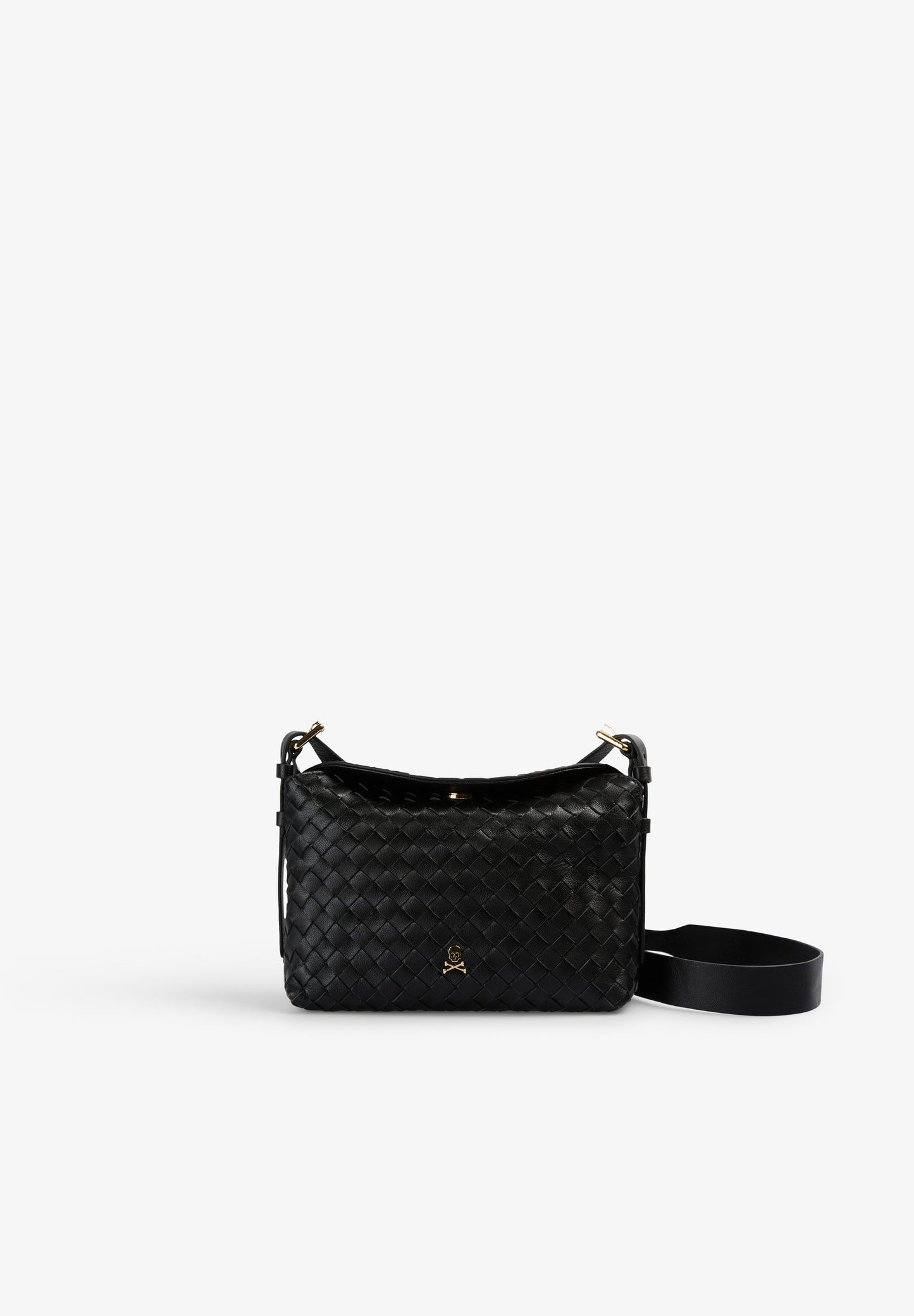 BRAIDED LEATHER CROSSBODY BAG