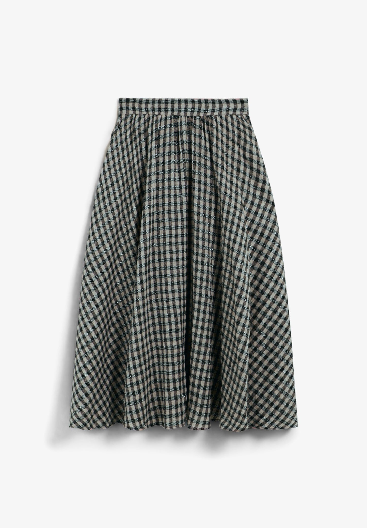 CHECK MIDI SKIRT