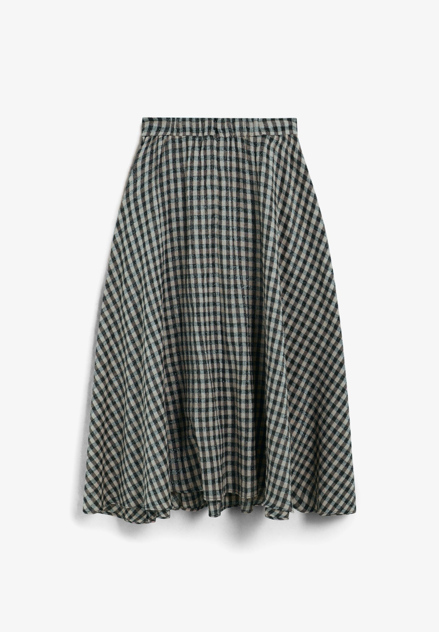 CHECK MIDI SKIRT
