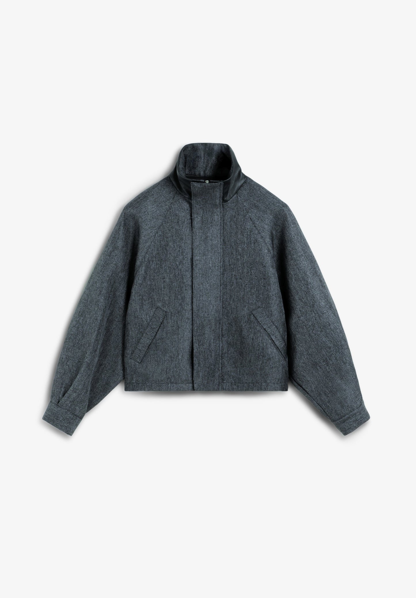 BOMBER JACKET WITH CONTRAST COLLAR