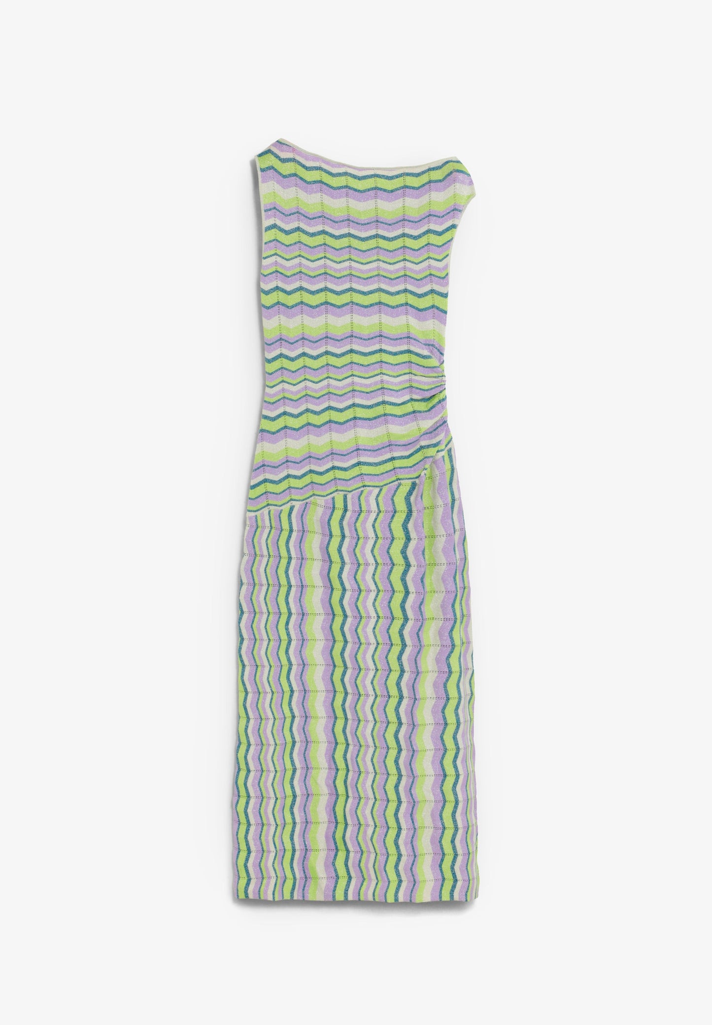 ZIGZAG KNIT MIDI DRESS